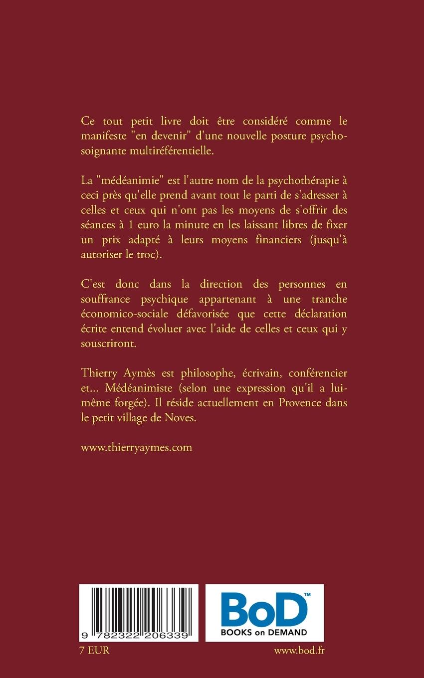 Rückseitencover La Médéanimie
