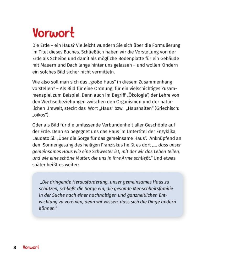 Beispielinhalt (Bild) Die Erde ist ein großes Haus (Arbeitsmaterial)