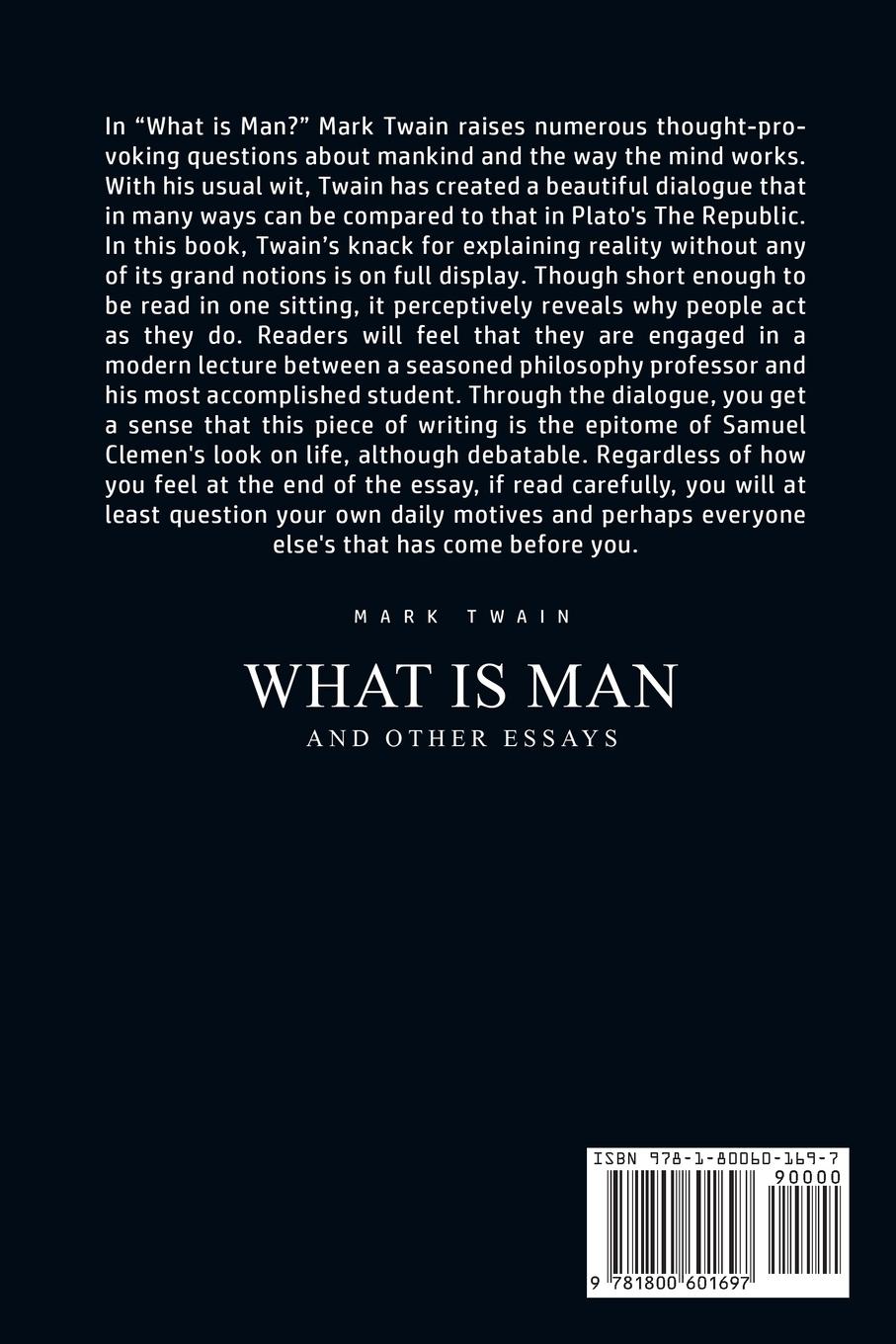 Rückseitencover What Is Man? And Other Essays