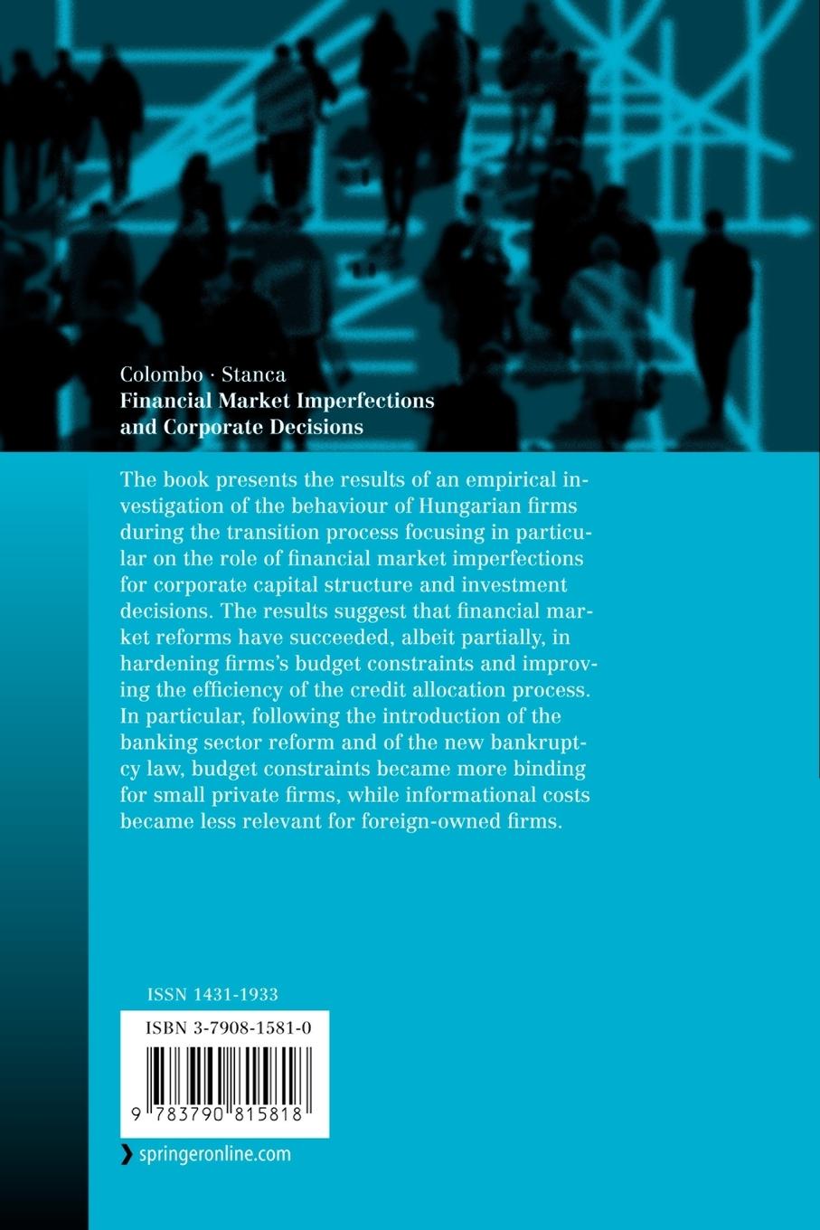 Rückseitencover Financial Market Imperfections and Corporate Decisions