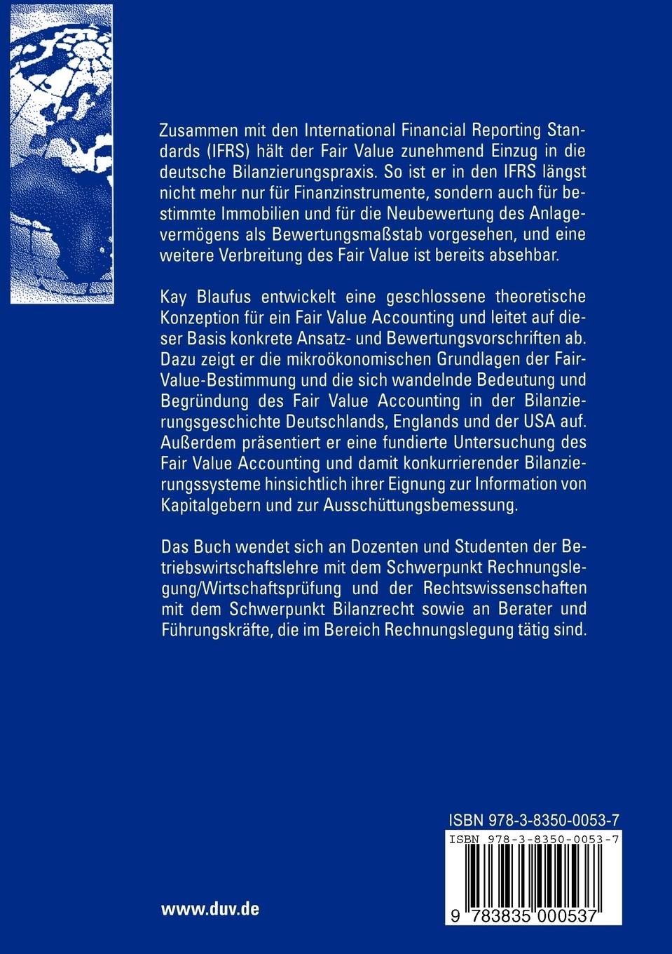 Rückseitencover Fair Value Accounting