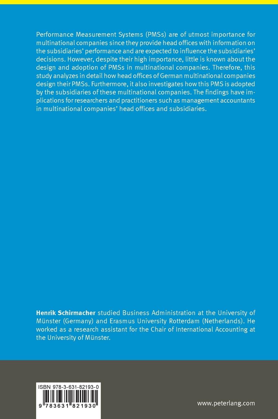 Rückseitencover Performance Measurement Systems