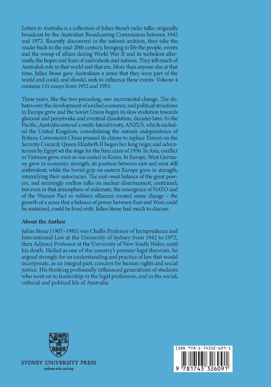 Rückseitencover Letters to Australia, Volume 4