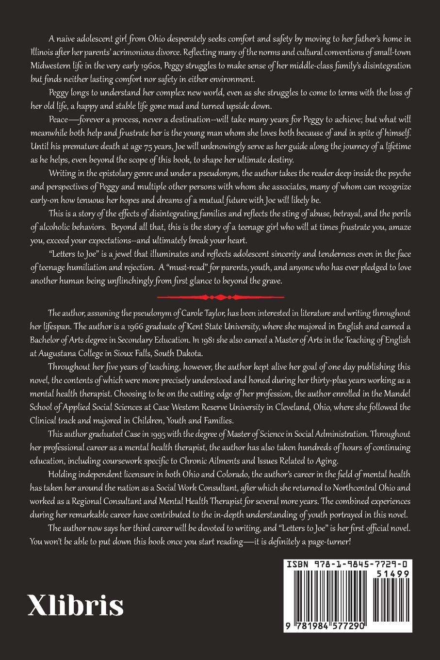 Rückseitencover Letters to Joe