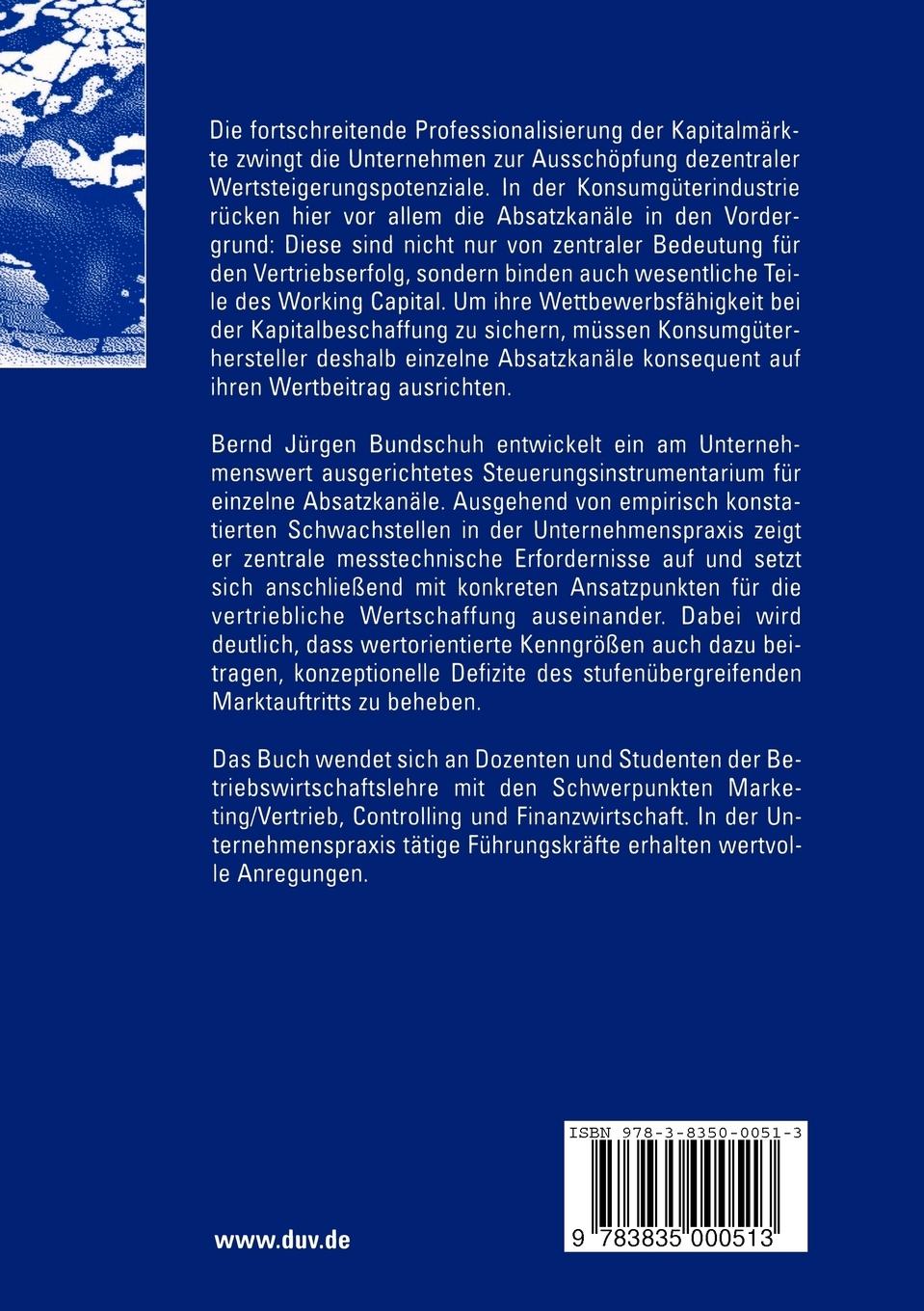 Rückseitencover Wertorientiertes Absatzkanalmanagement in der Konsumgüterindustrie