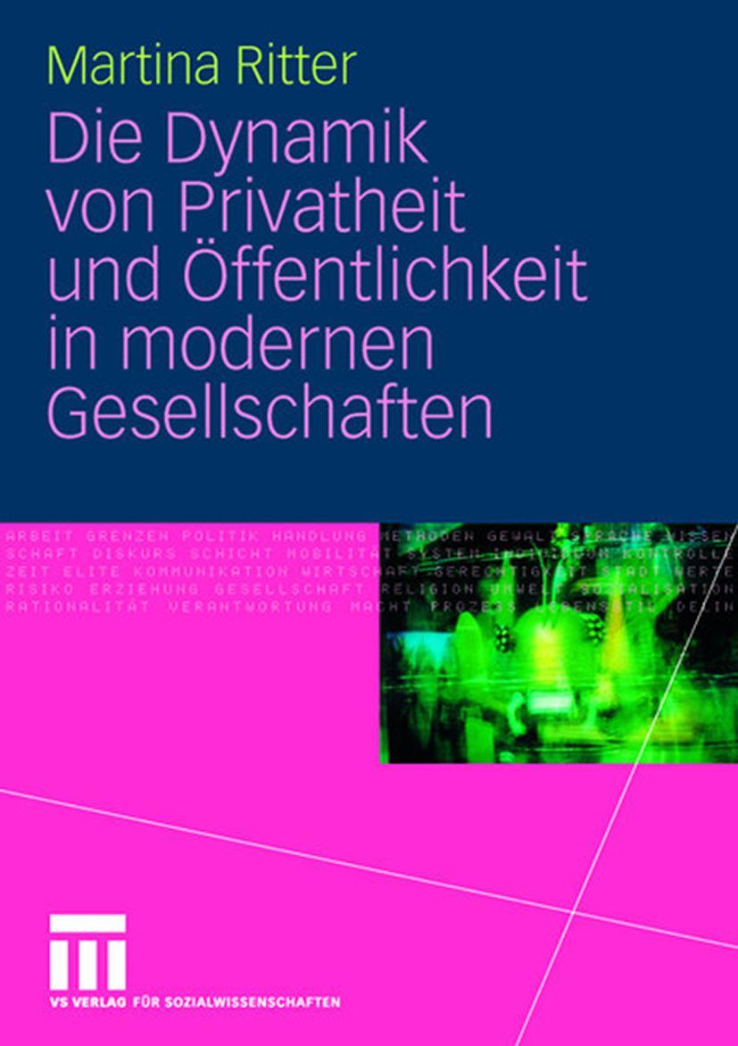 Vorderes Coverbild Die Dynamik von Privatheit und Öffentlichkeit in modernen Gesellschaften
