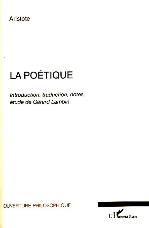 Vorderes Coverbild La poétique