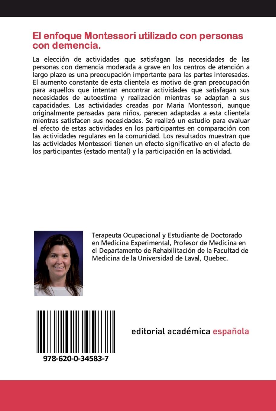 Rückseitencover El enfoque Montessori utilizado con personas con demencia.