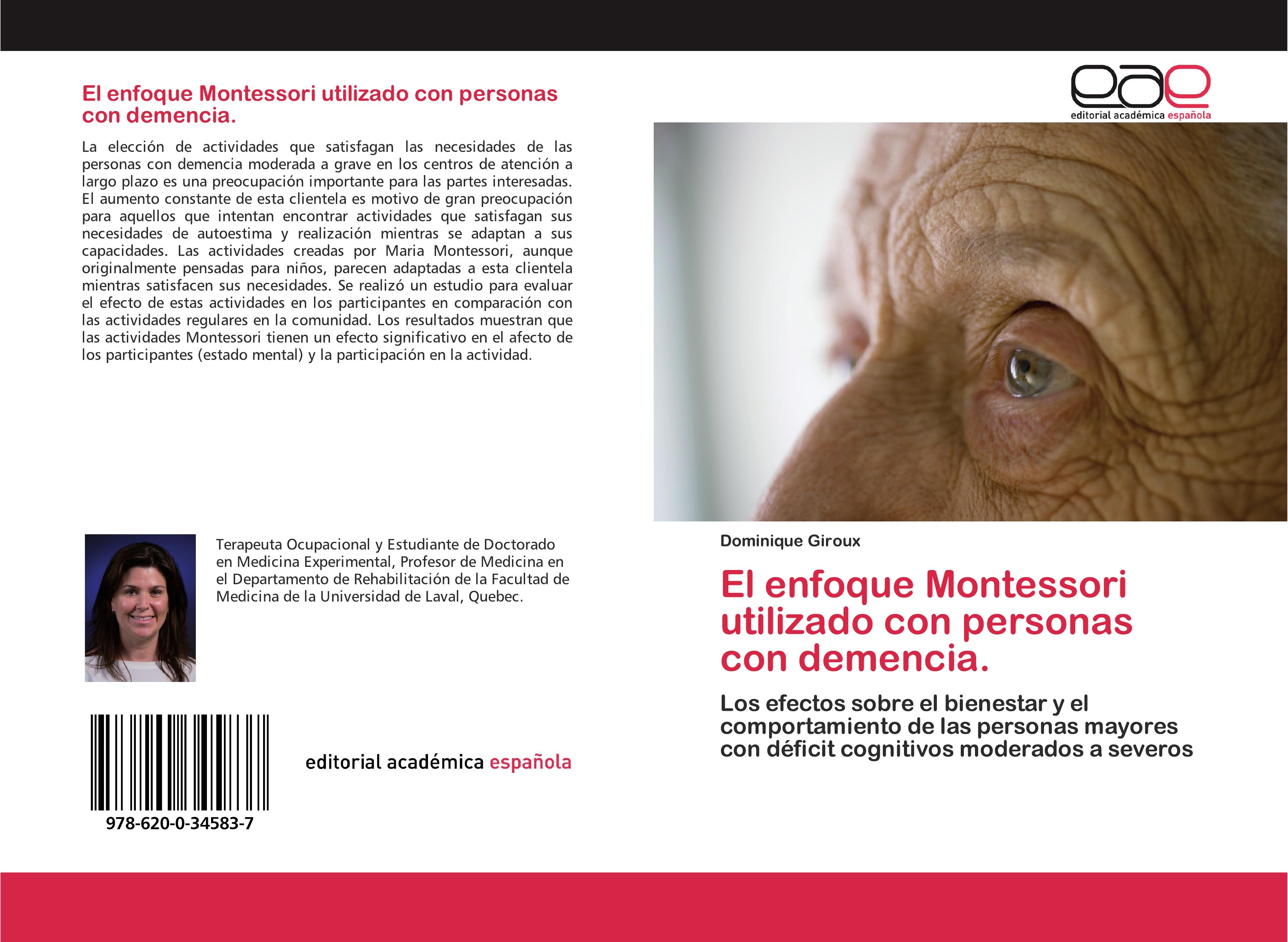 Vorderes Coverbild El enfoque Montessori utilizado con personas con demencia.