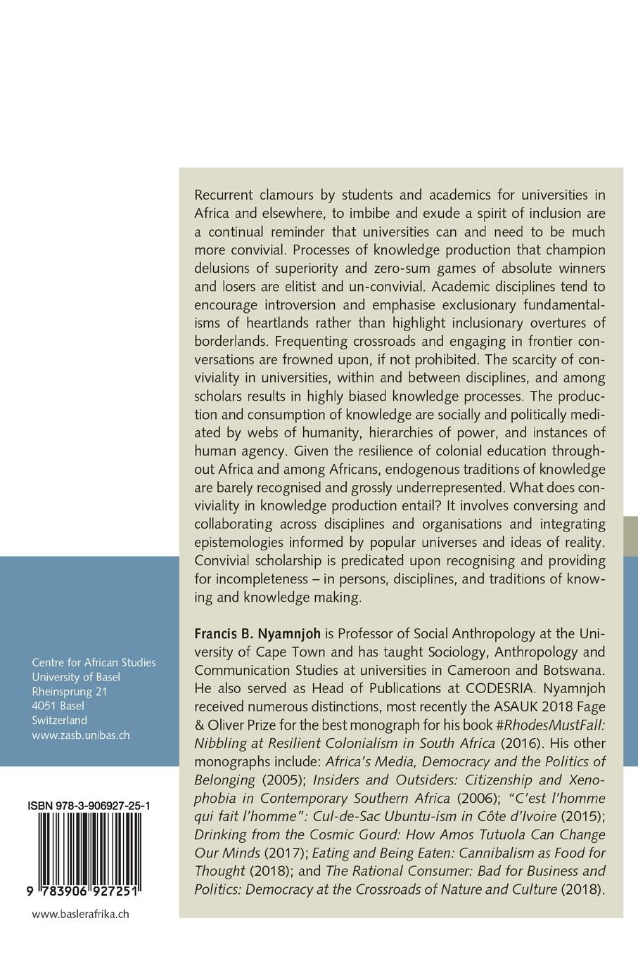 Rückseitencover Decolonising the Academy