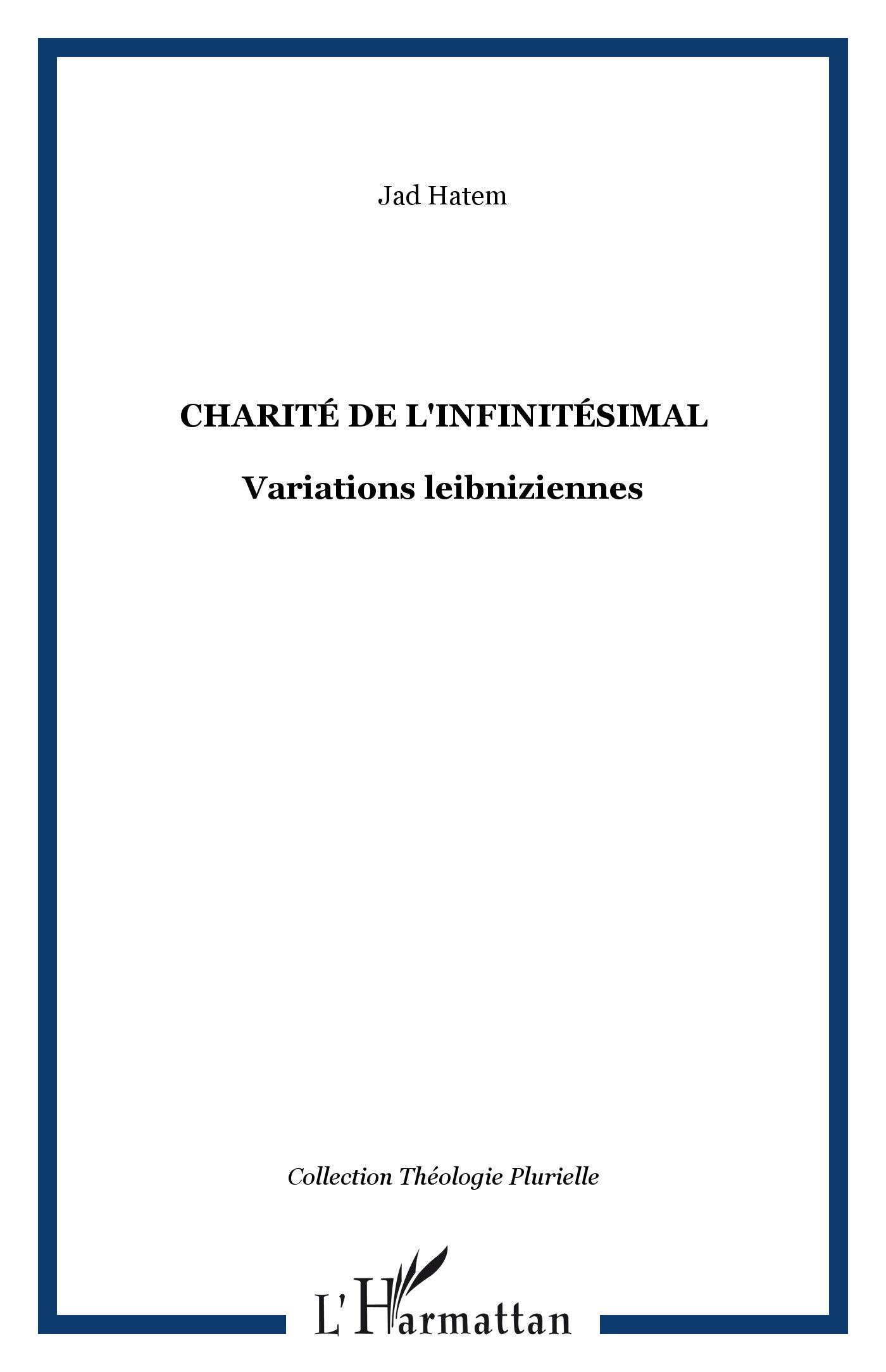 Vorderes Coverbild Charité de l'infinitésimal