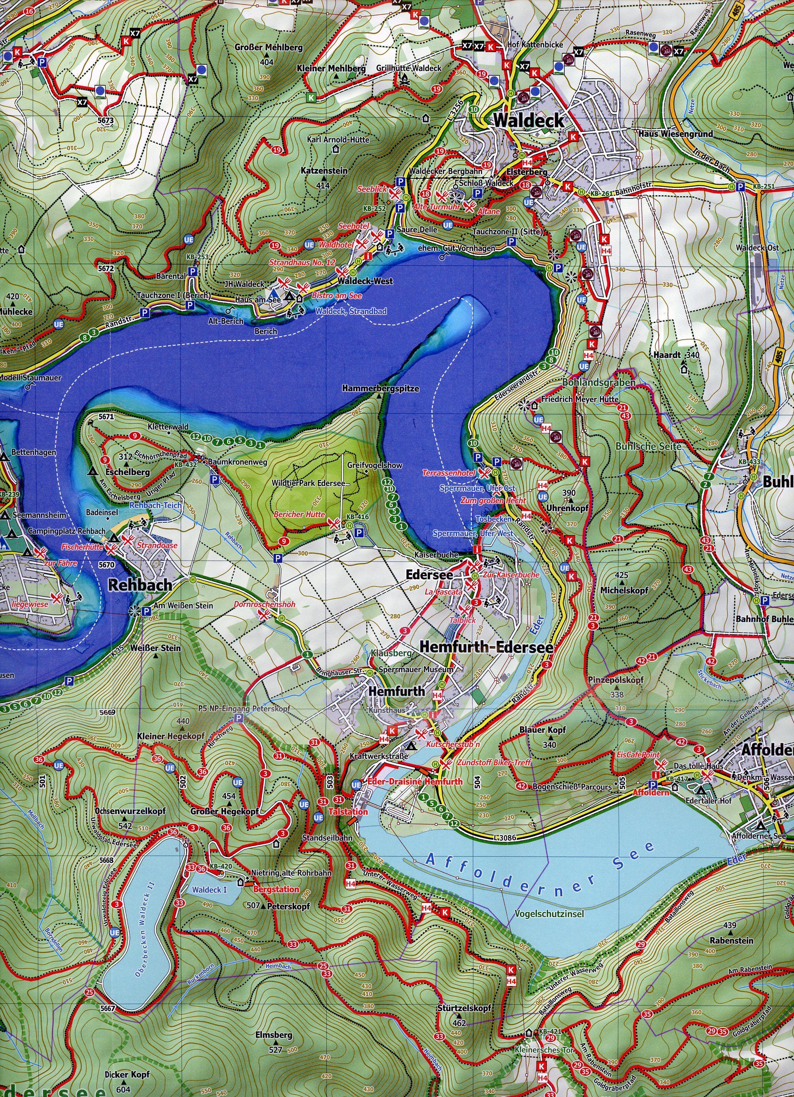 Beispielinhalt (Bild) Edersee - Kellerwald Nord, Blatt 50-566, 1 : 25 000