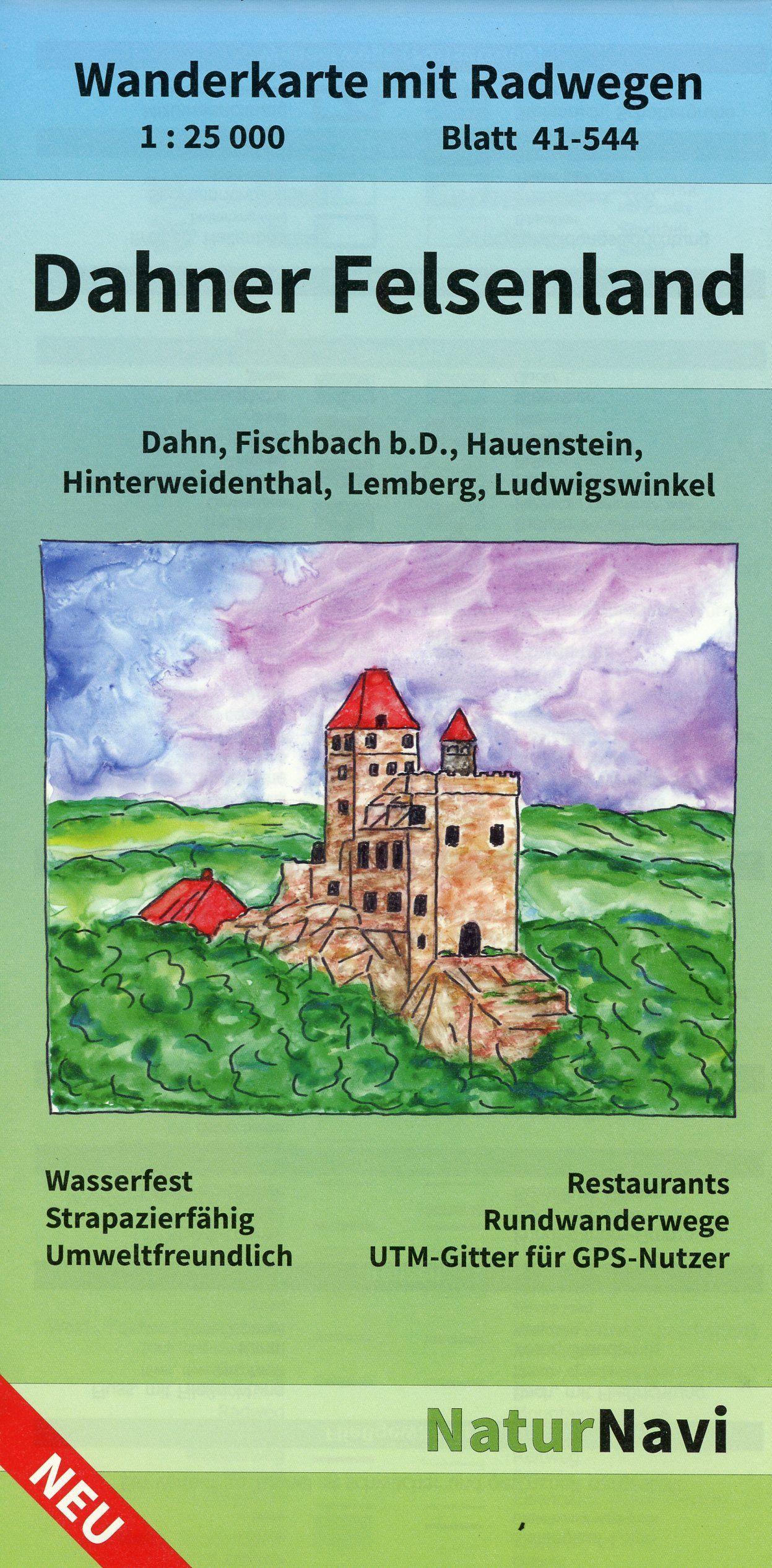 Vorderes Coverbild Dahner Felsenland,  Blatt 41-544, 1 : 25 000
