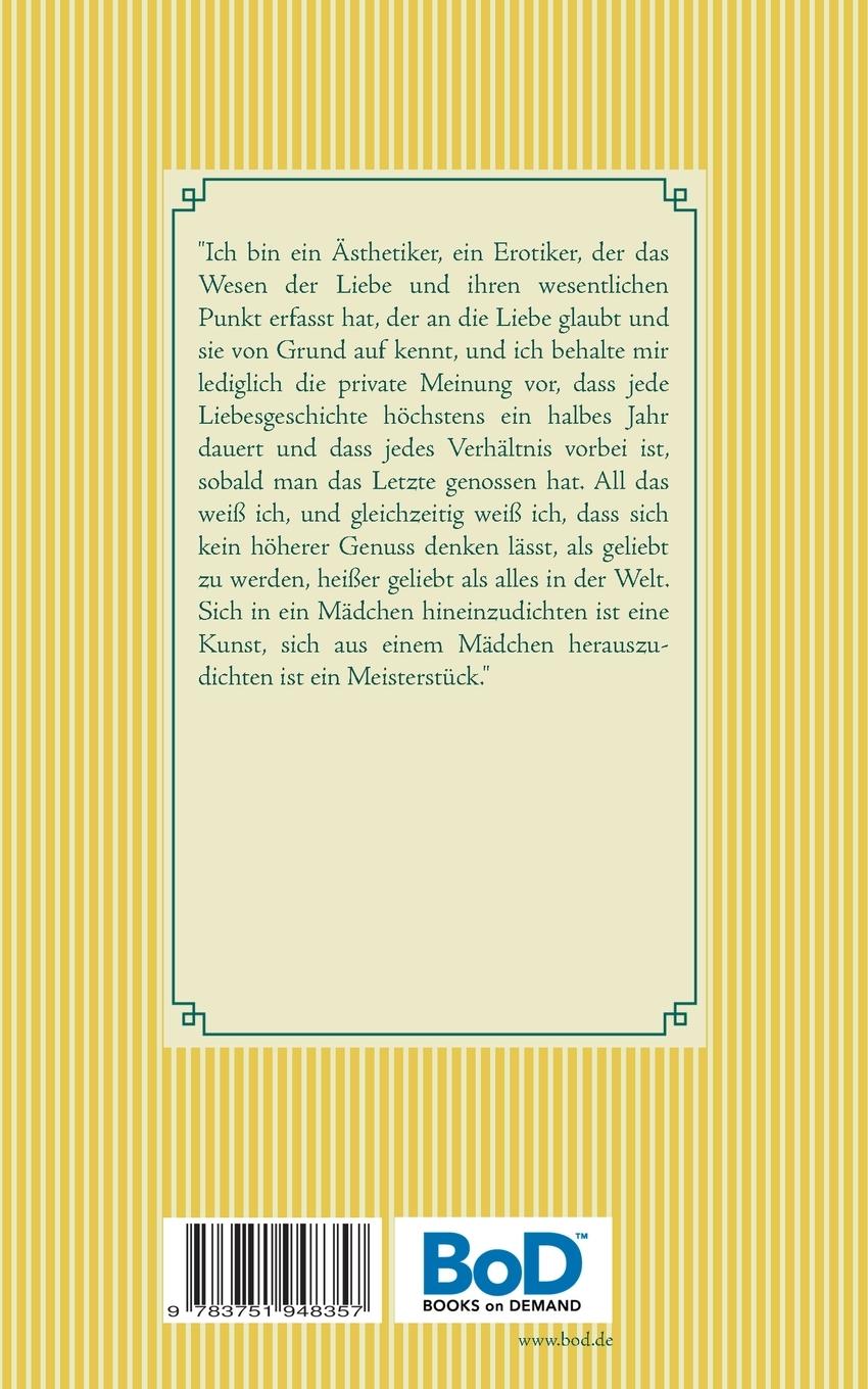 Rückseitencover Das Tagebuch des Verführers