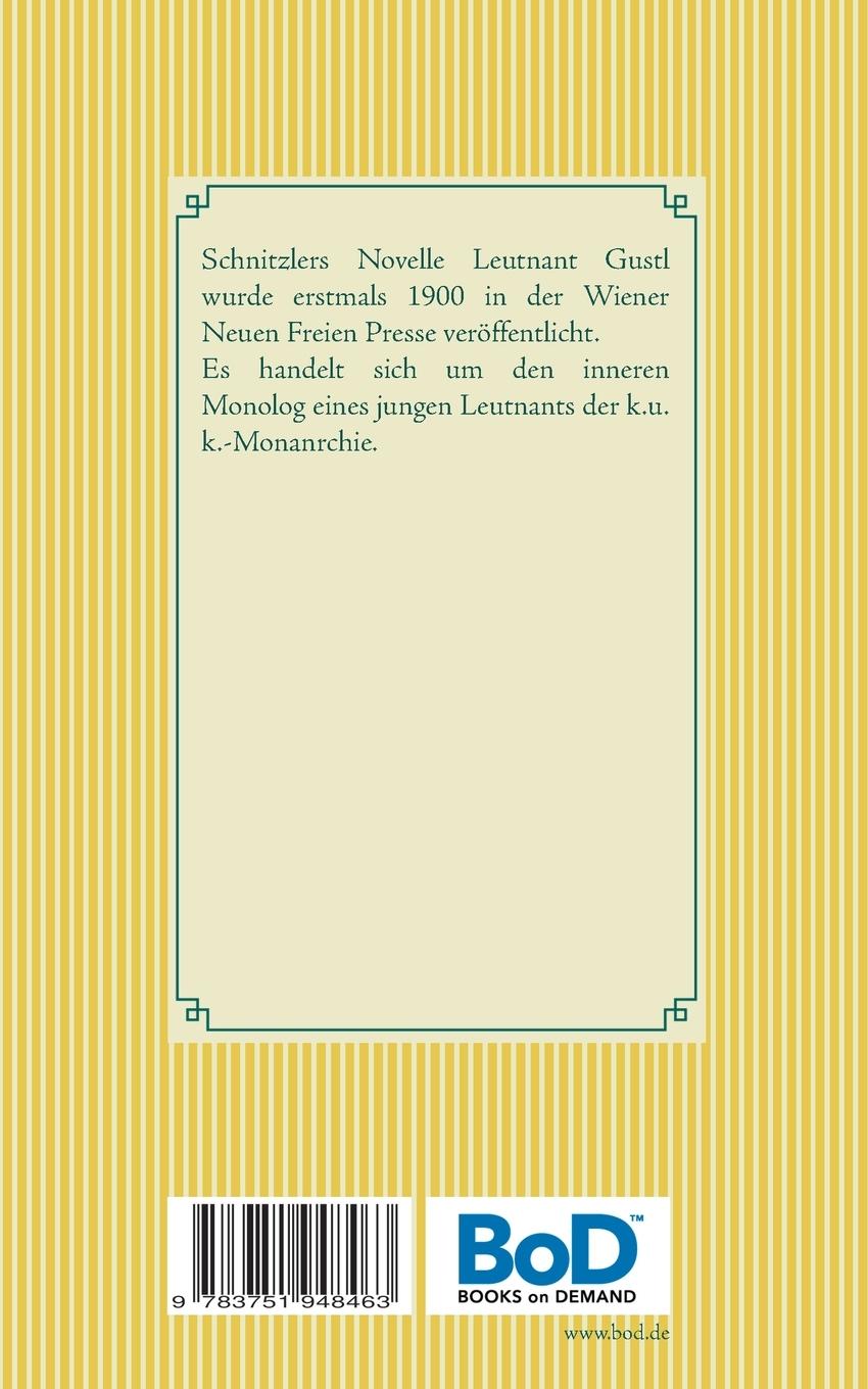 Rückseitencover Leutnant Gustl