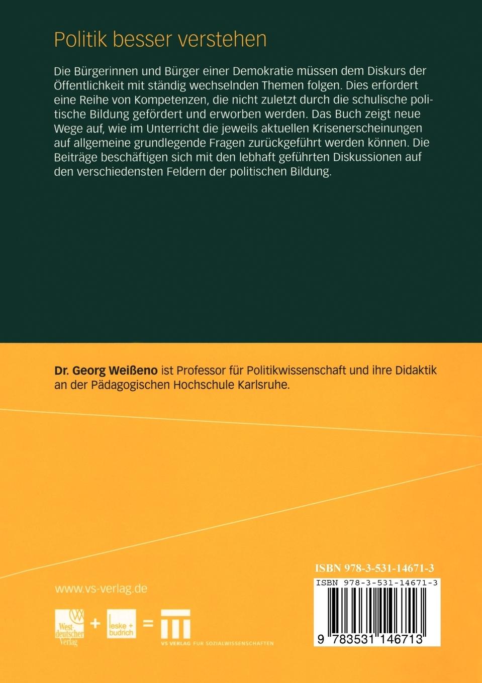 Rückseitencover Politik besser verstehen