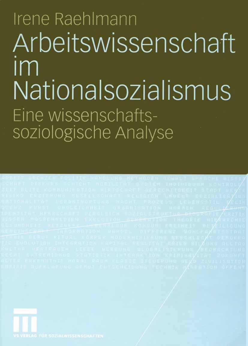 Vorderes Coverbild Arbeitswissenschaft im Nationalsozialismus