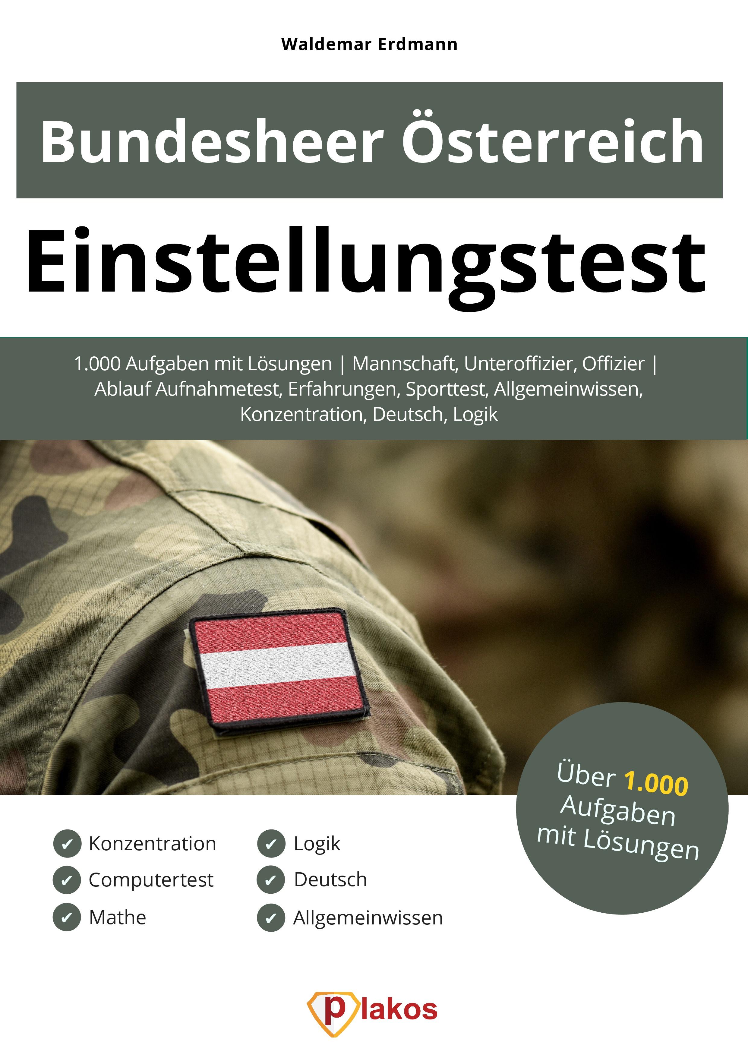 Vorderes Coverbild Einstellungstest Bundesheer Österreich