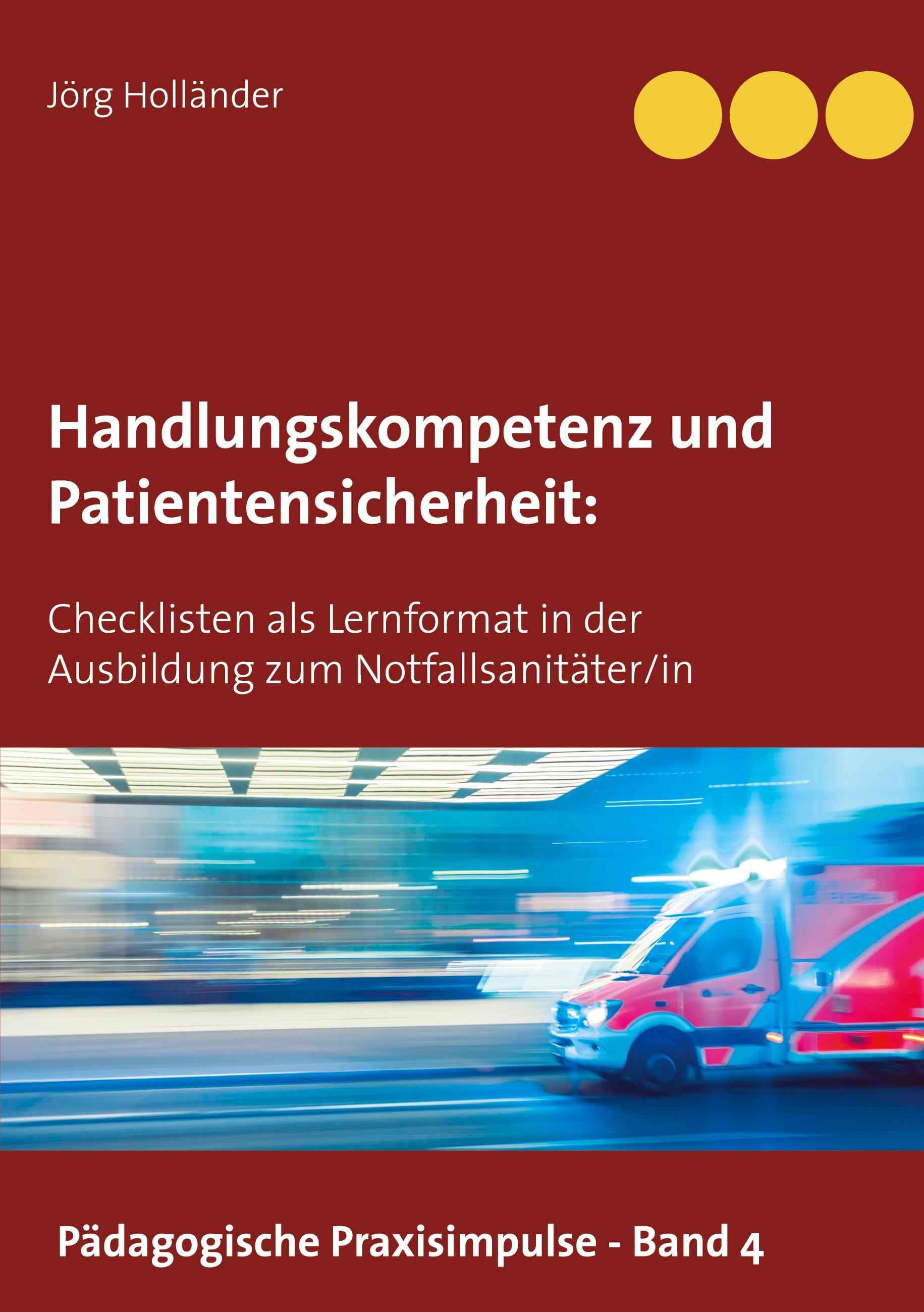 Vorderes Coverbild Handlungskompetenz und  Patientensicherheit