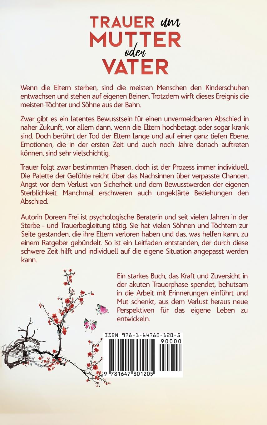 Rückseitencover Trauer um Mutter oder Vater