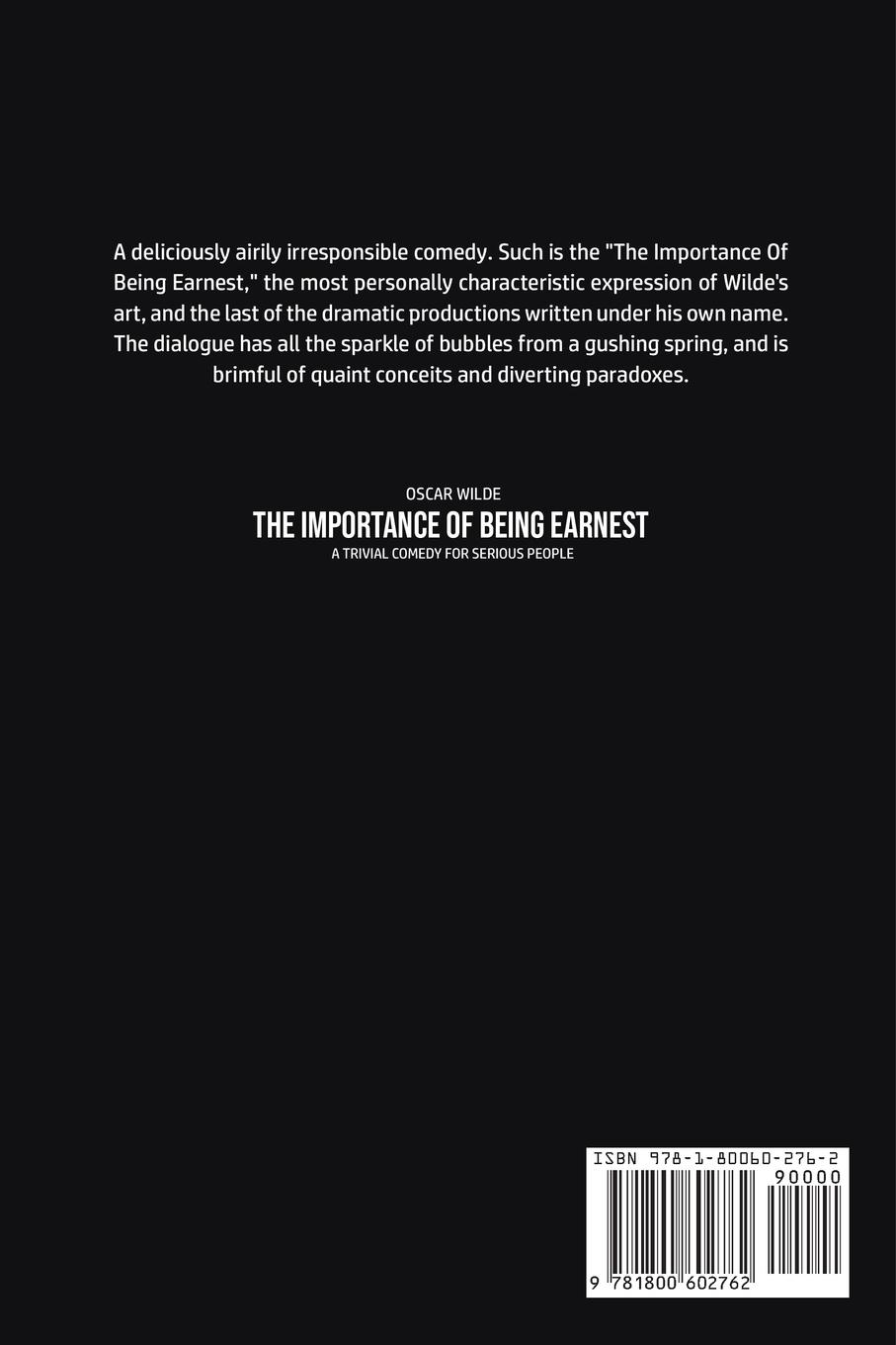 Rückseitencover The Importance of Being Earnest