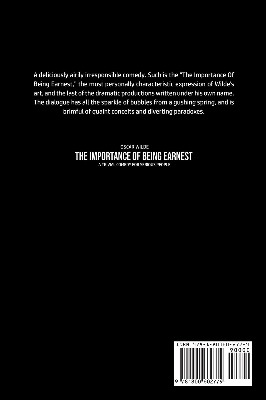 Rückseitencover The Importance of Being Earnest