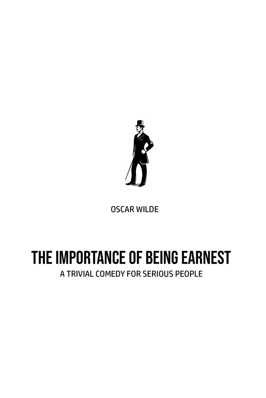 Vorderes Coverbild The Importance of Being Earnest