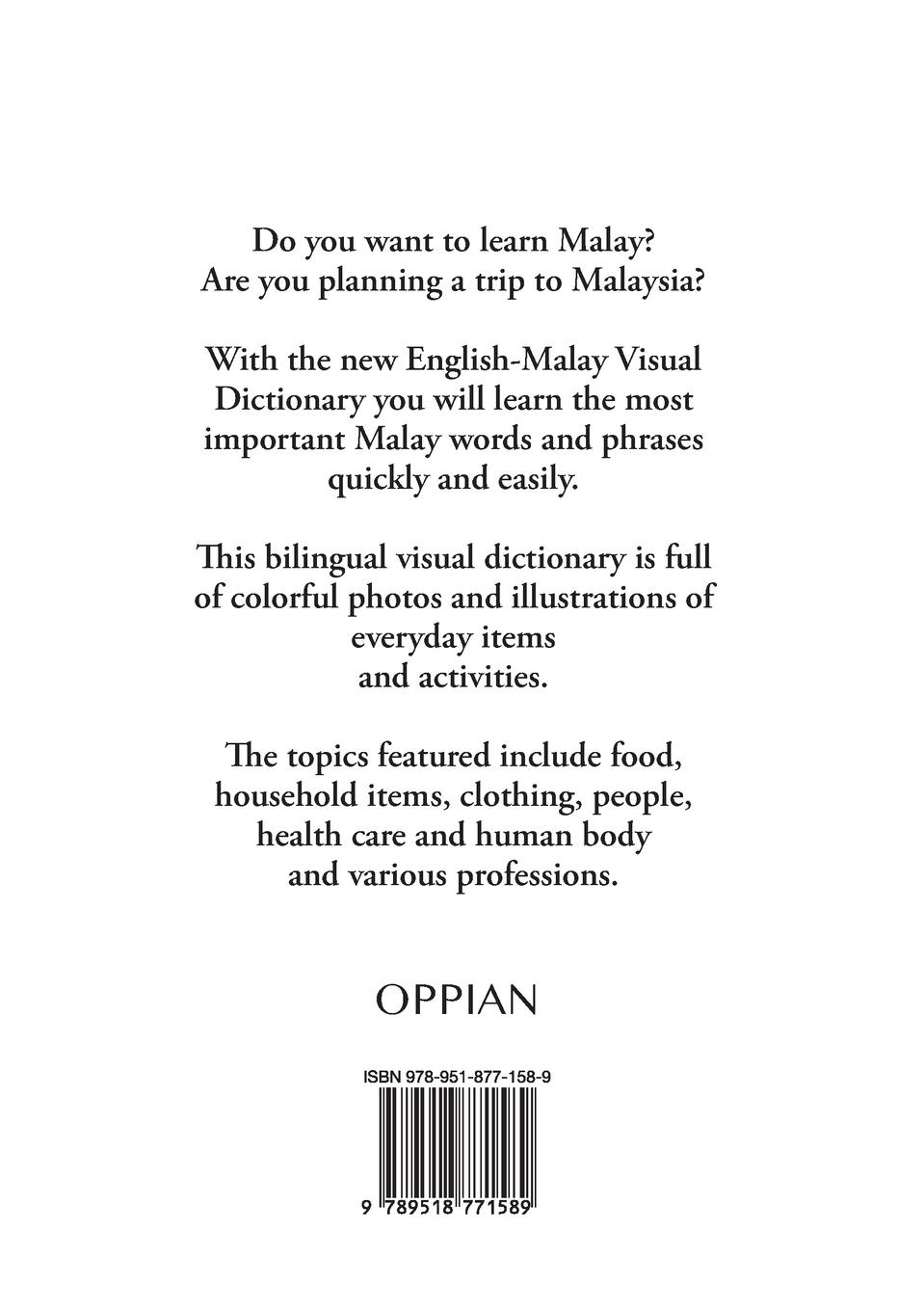 Rückseitencover English-Malay Visual Dictionary