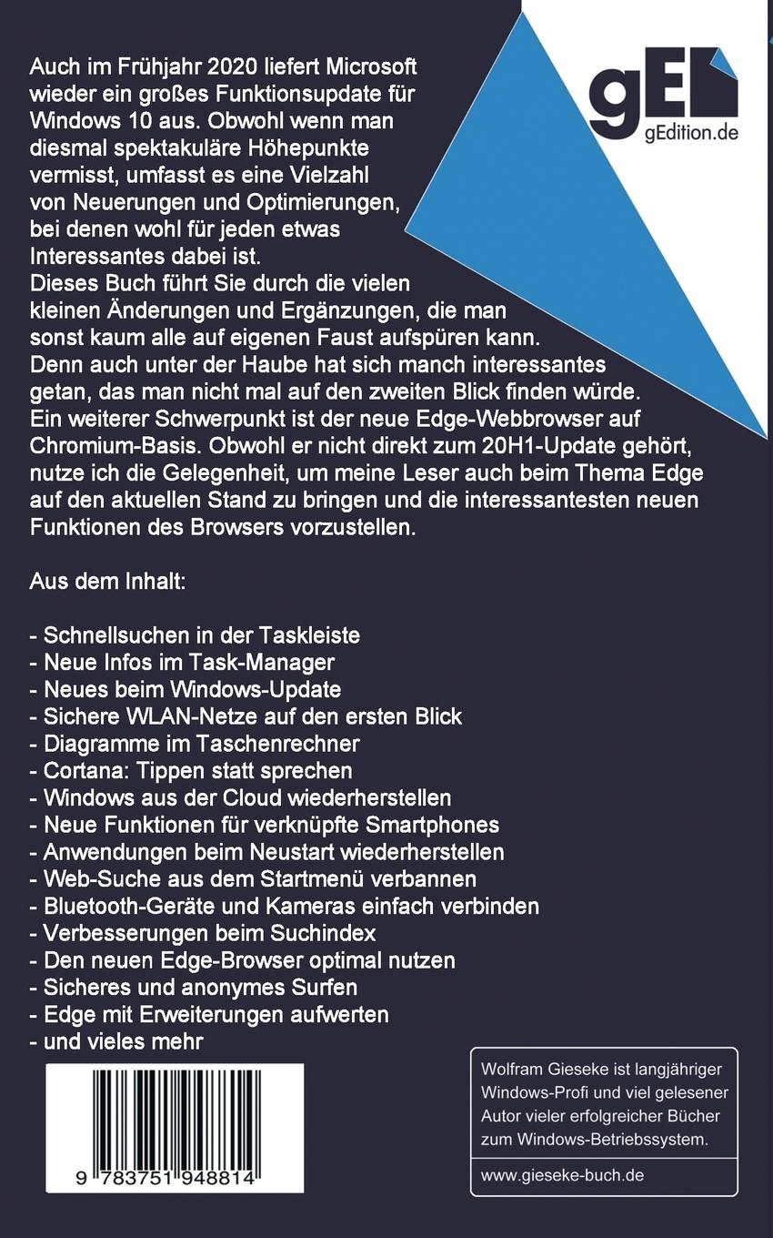 Rückseitencover Windows 10 Update - Frühjahr 2020