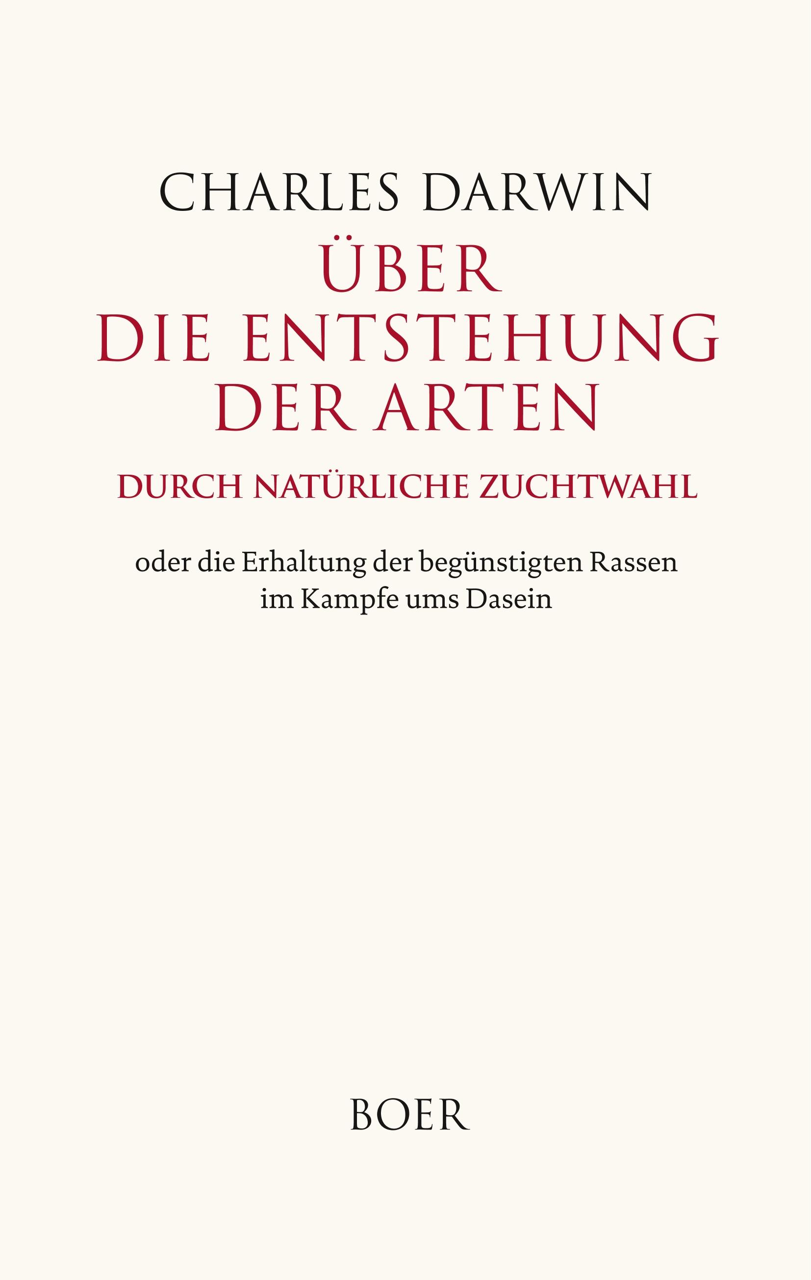 Vorderes Coverbild Über die Entstehung der Arten durch natürliche Zuchtwahl