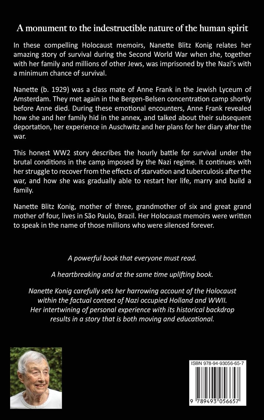 Rückseitencover Holocaust Memoirs of a Bergen-Belsen Survivor & Classmate of Anne Frank