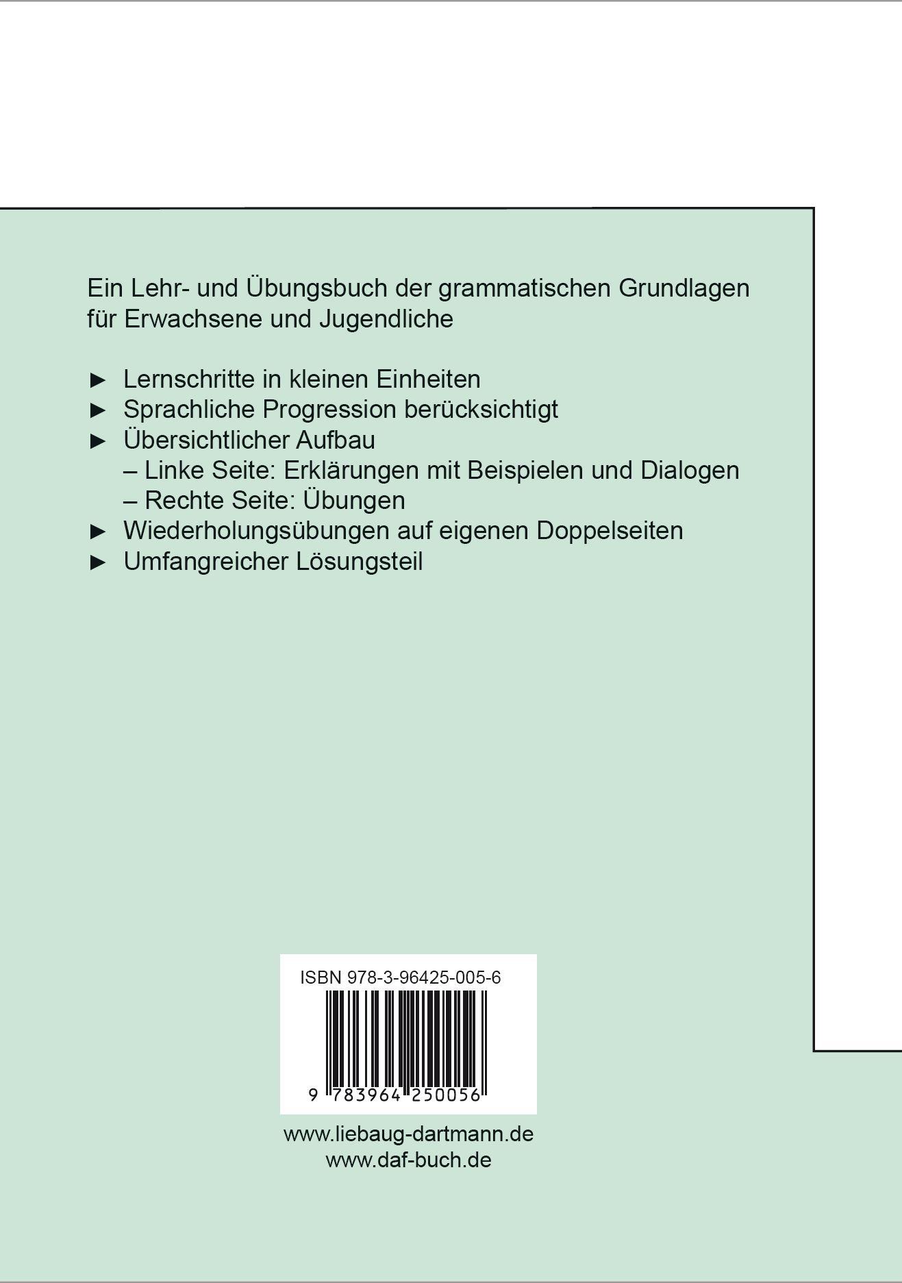Rückseitencover Deutsche Grammatik in kleinen Schritten 2
