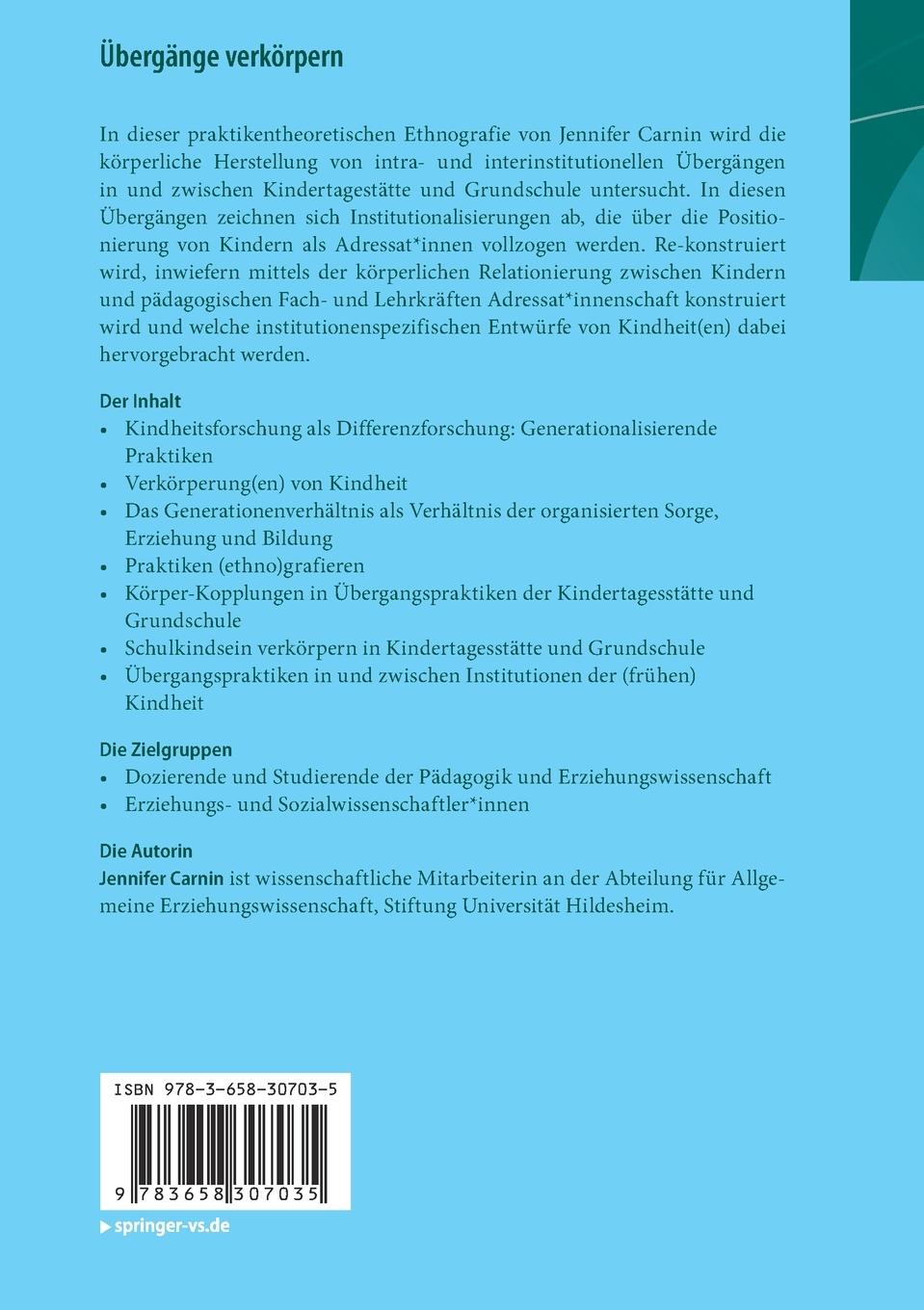 Rückseitencover Übergänge verkörpern