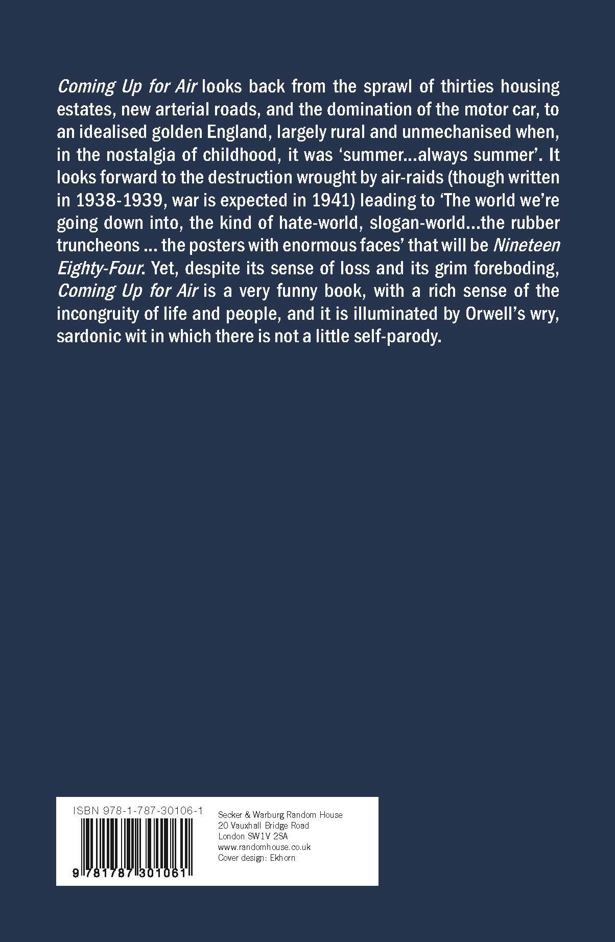 Rückseitencover Coming Up For Air