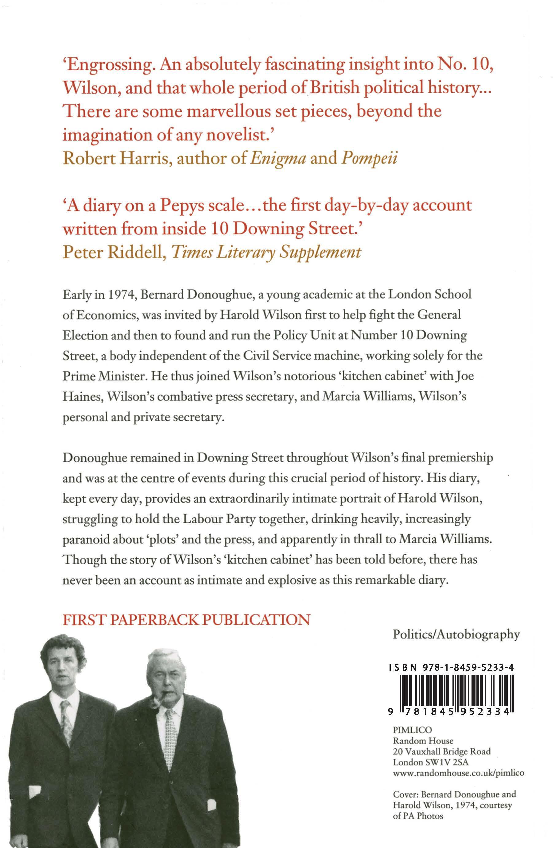 Rückseitencover Downing Street Diary