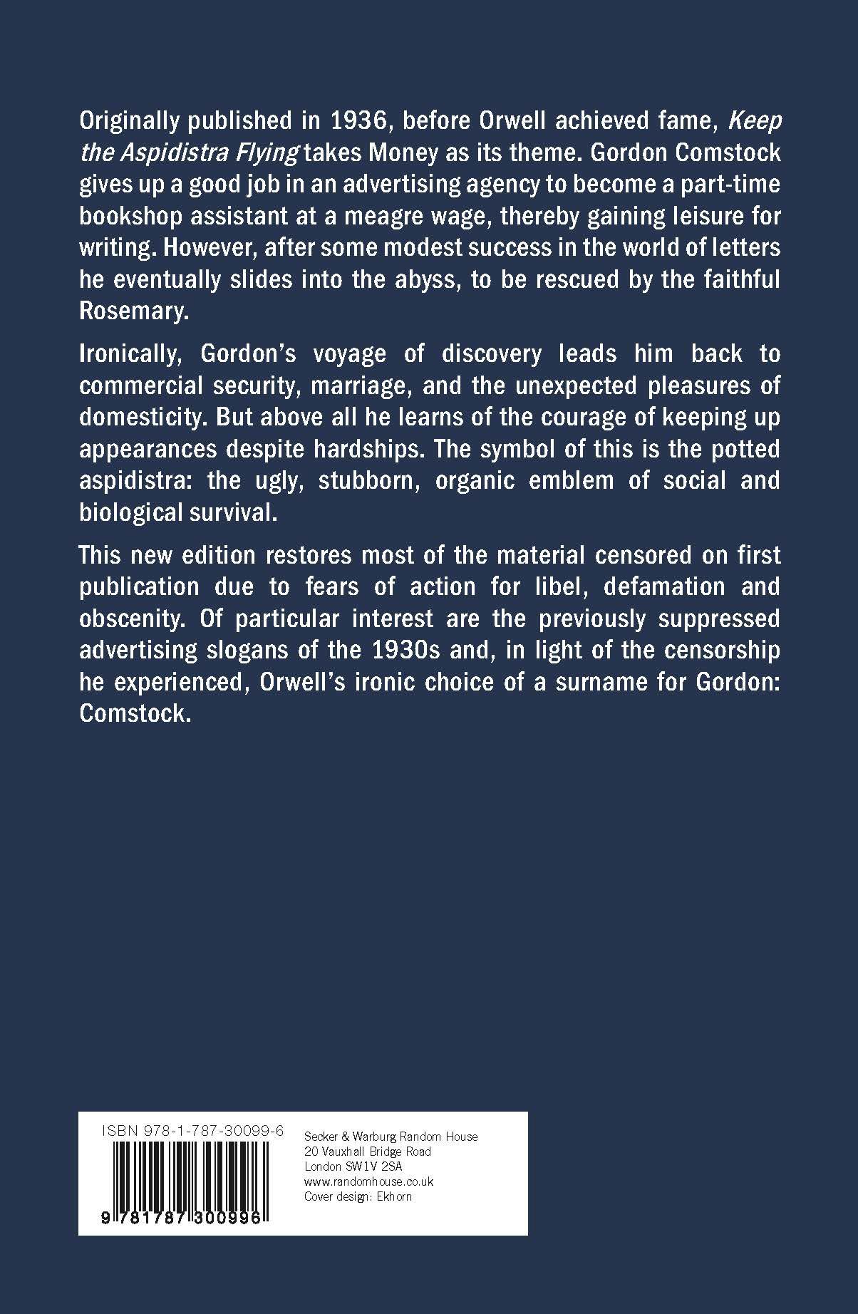 Rückseitencover Keep the Aspidistra Flying