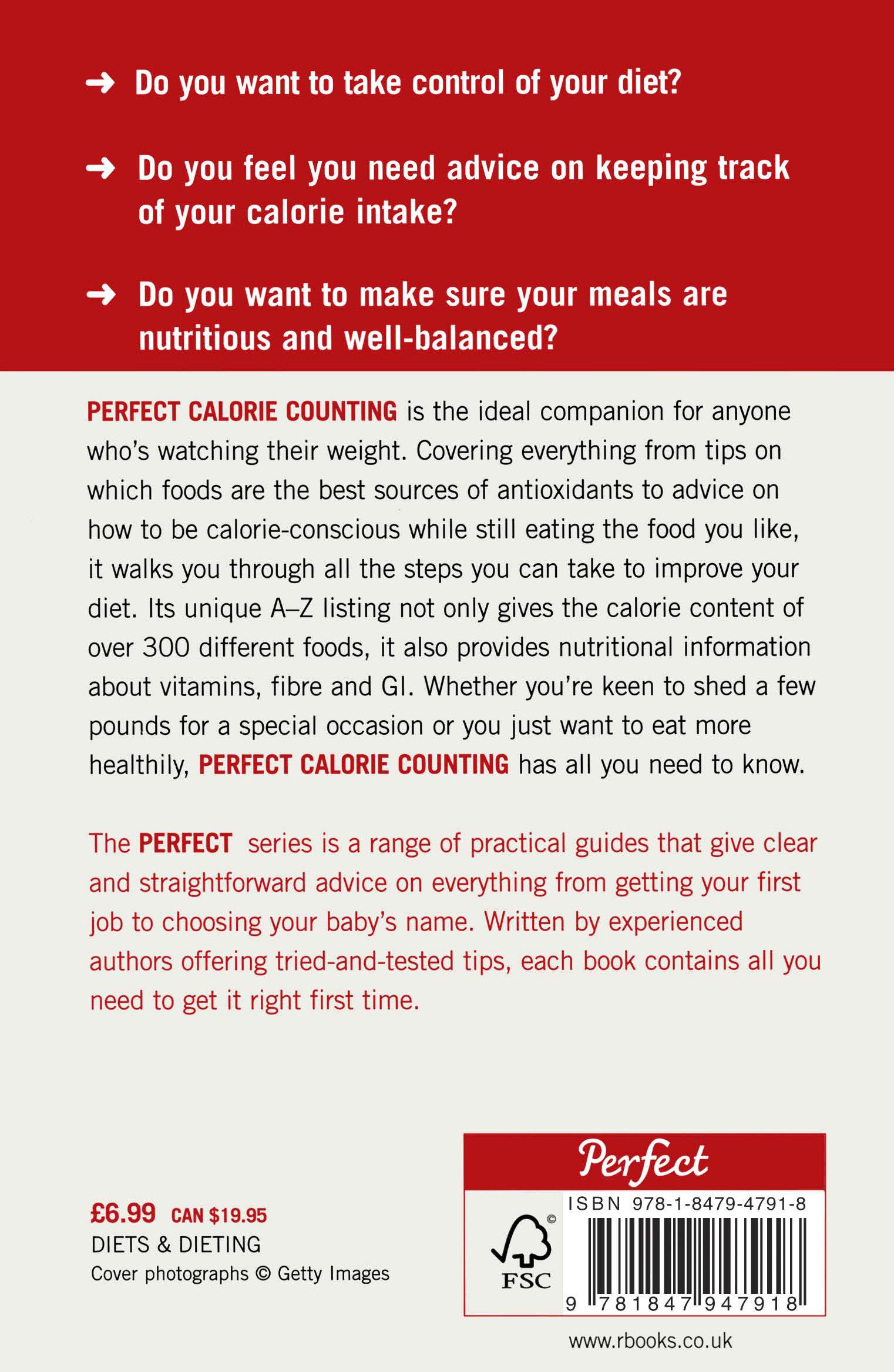 Rückseitencover Perfect Calorie Counting