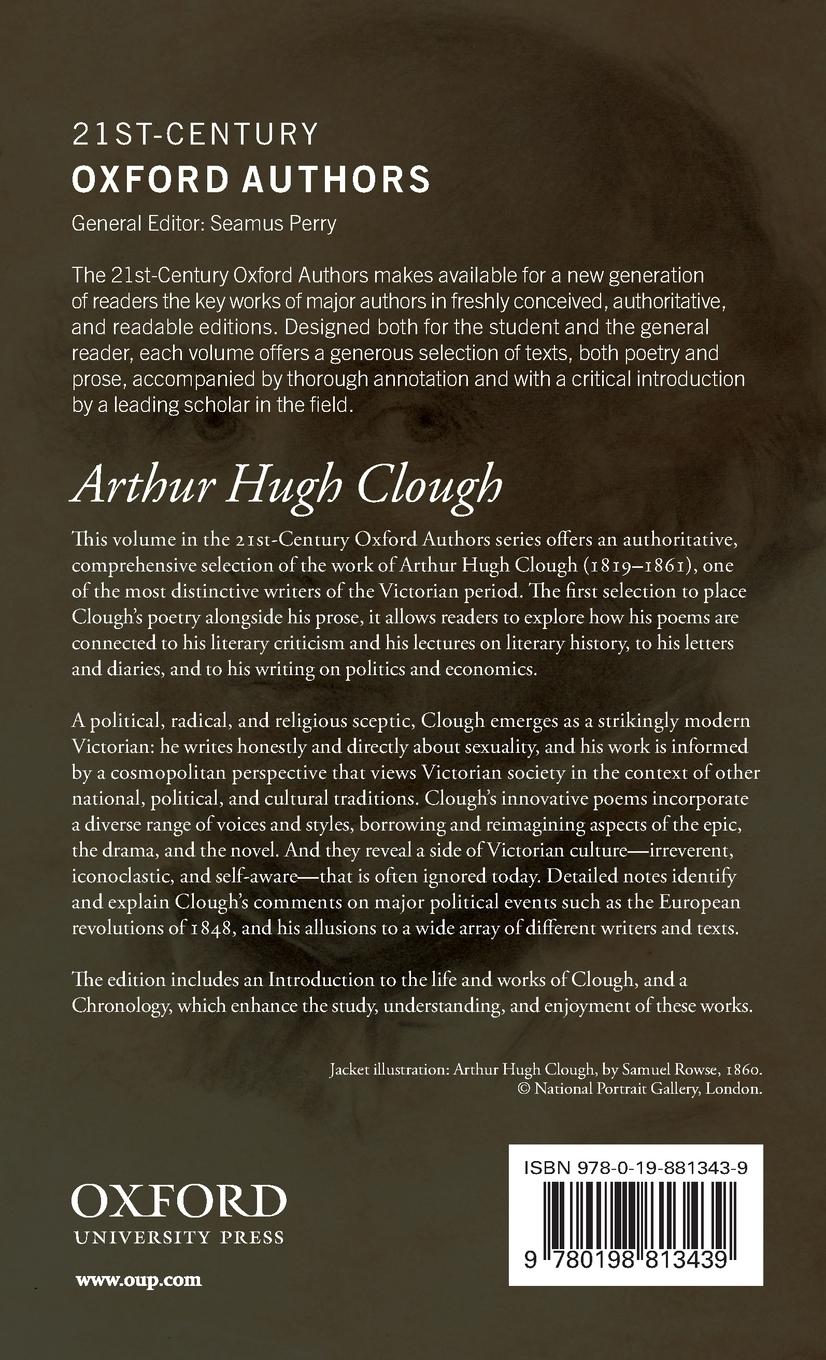Rückseitencover Arthur Hugh Clough