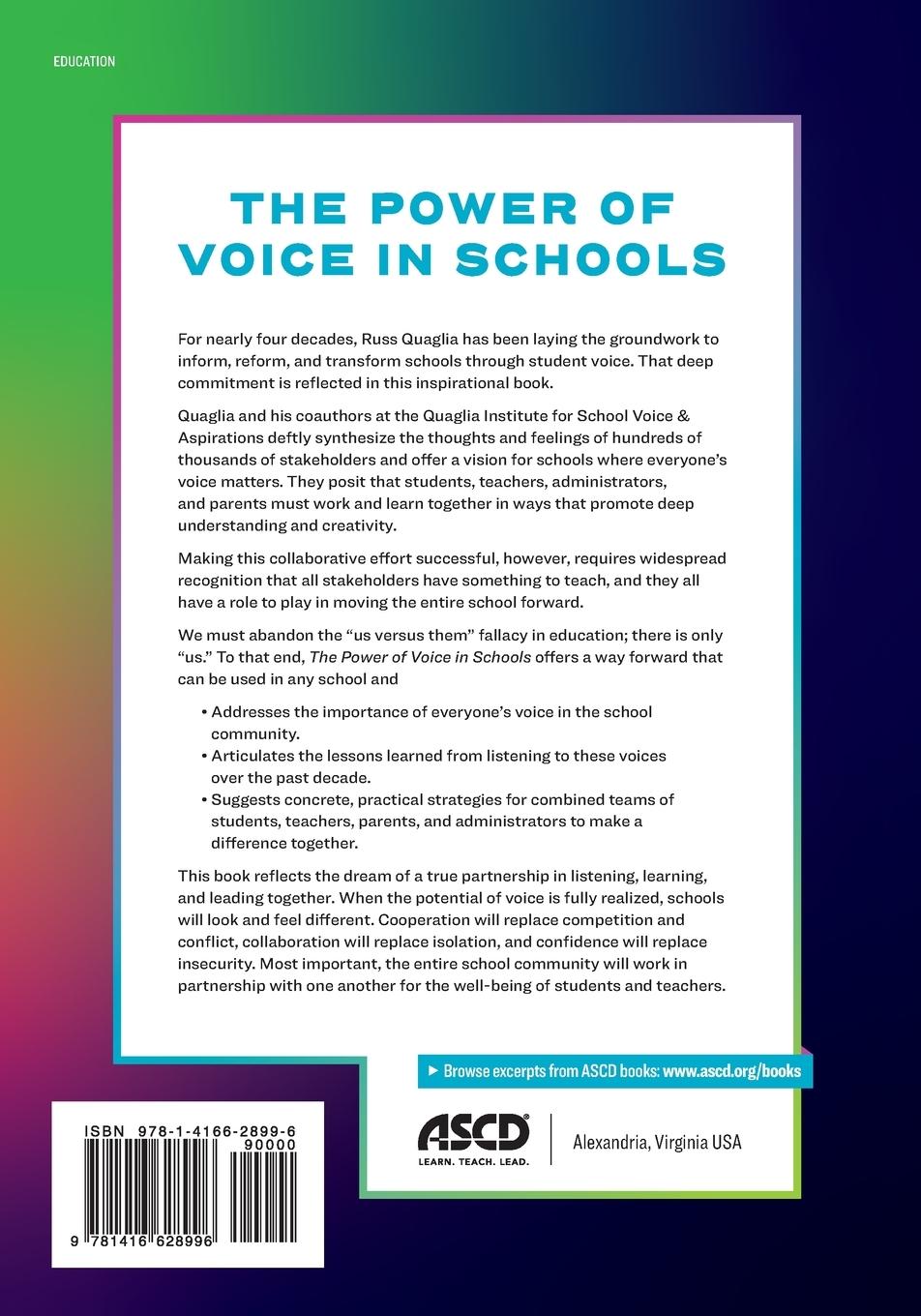 Rückseitencover Power of Voice in Schools