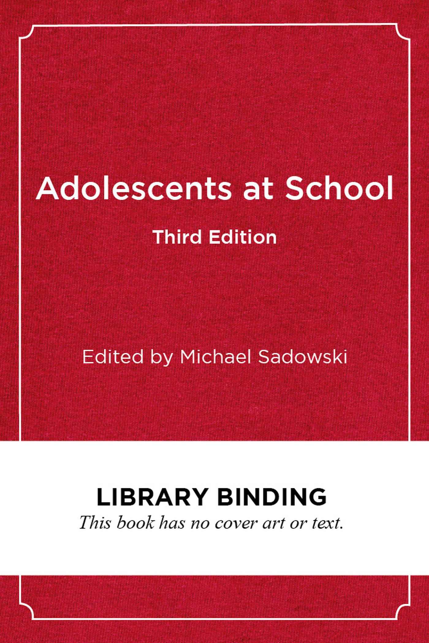 Vorderes Coverbild Adolescents at School, Third Edition