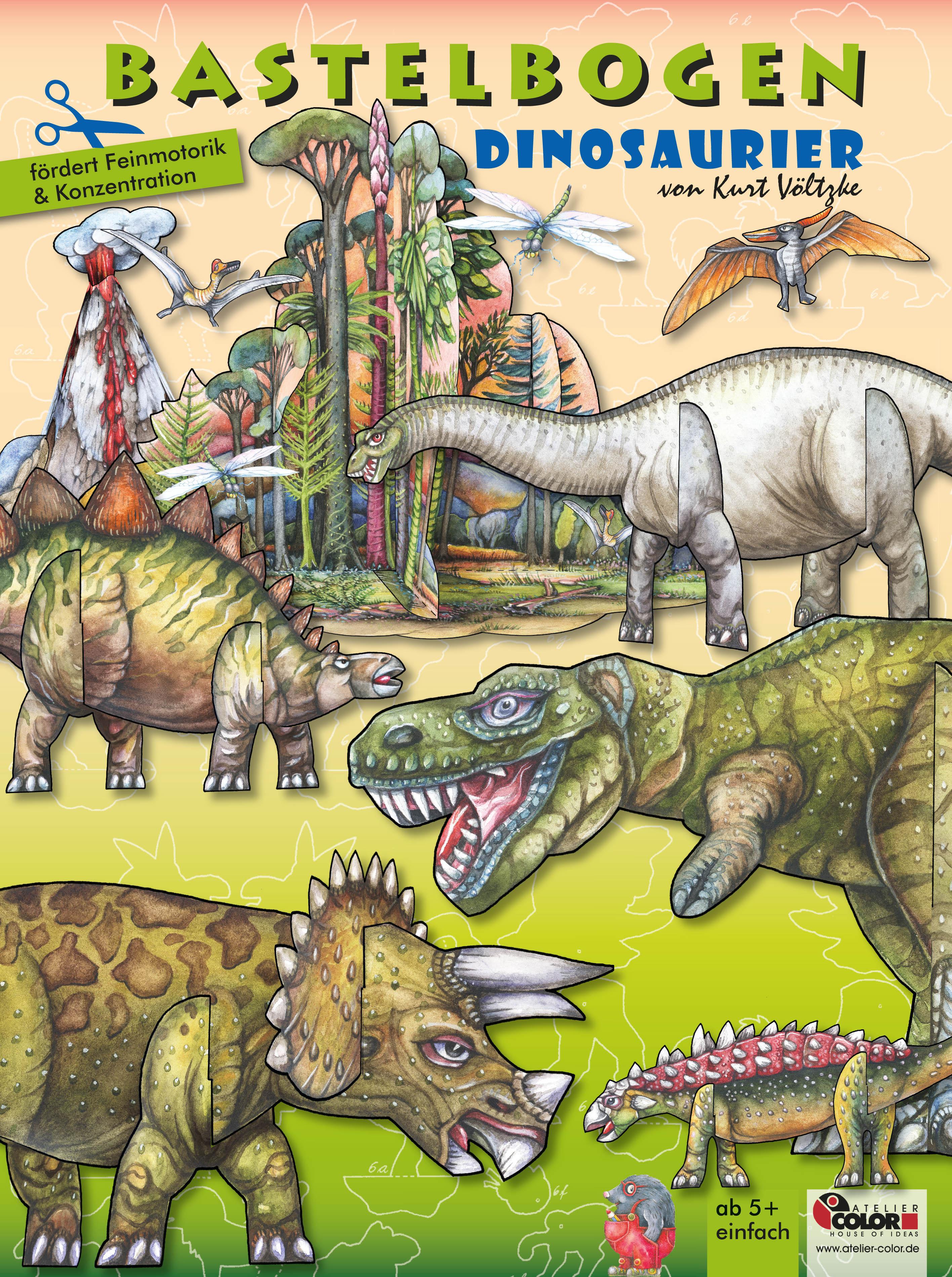 Vorderes Coverbild Dinosaurier Bastelbogen