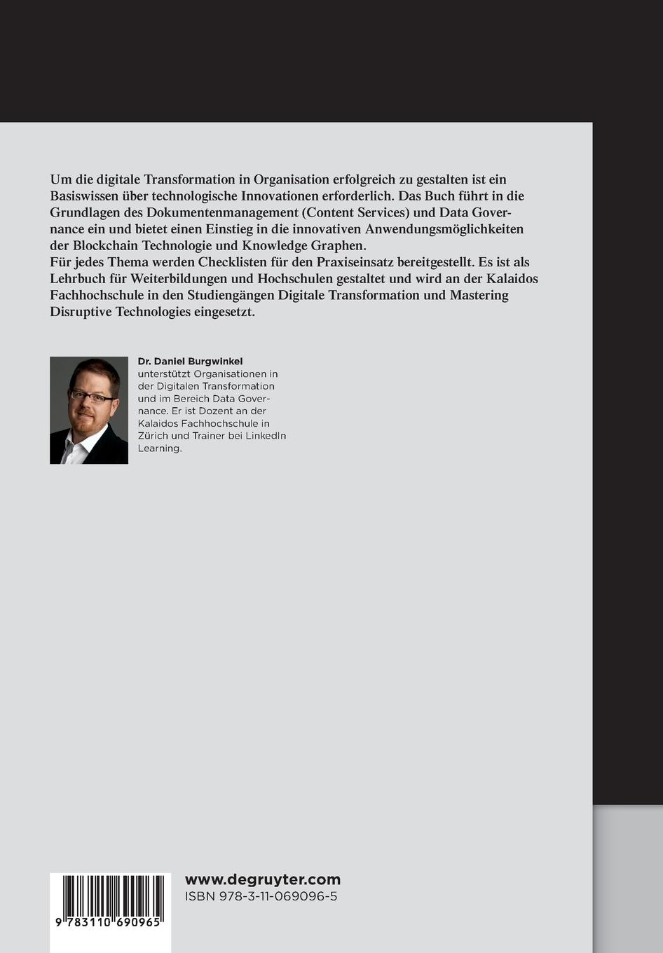 Rückseitencover Basiswissen für die Digitale Transformation