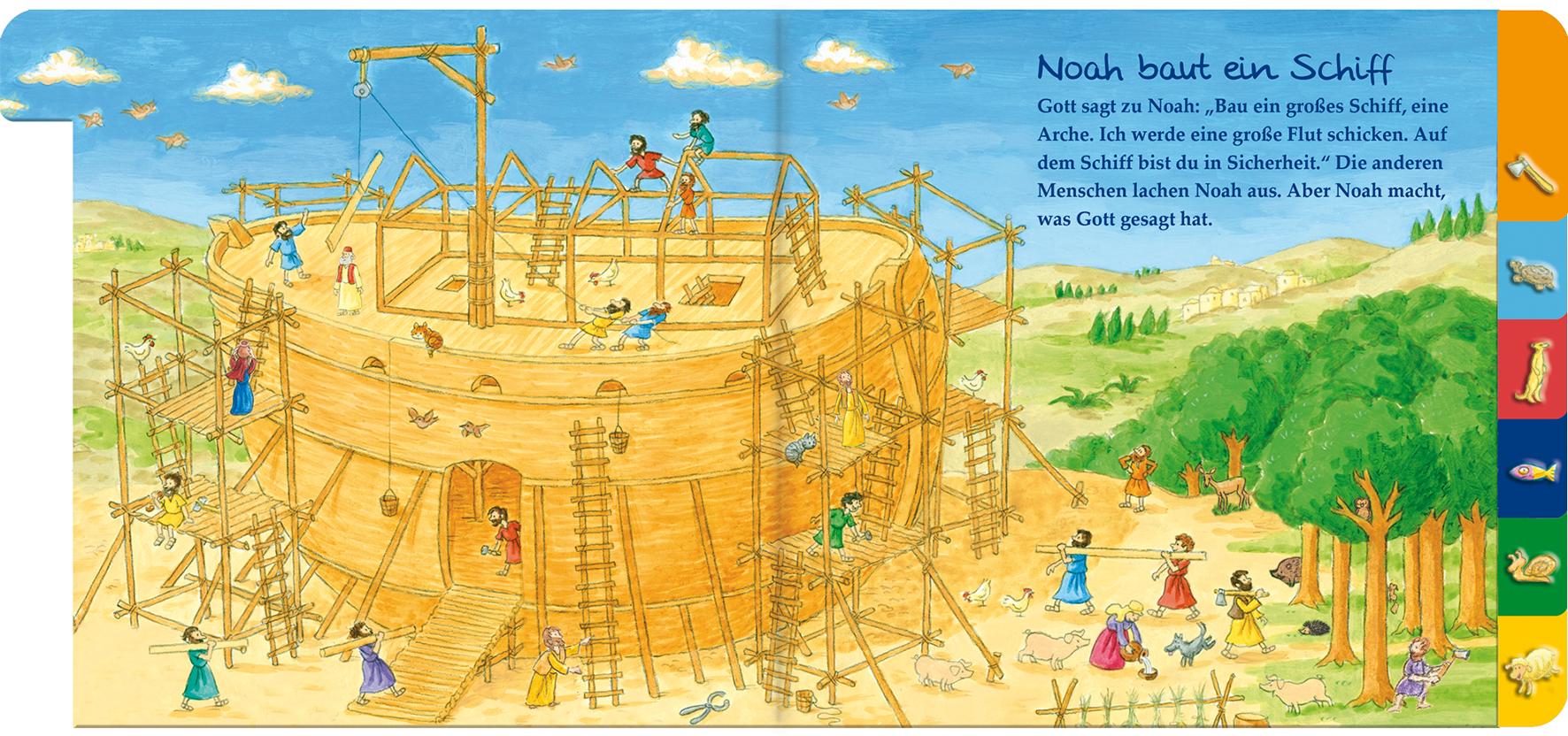 Beispielinhalt (Bild) Mein kleines Bibel-Wimmelbuch von der Arche Noah