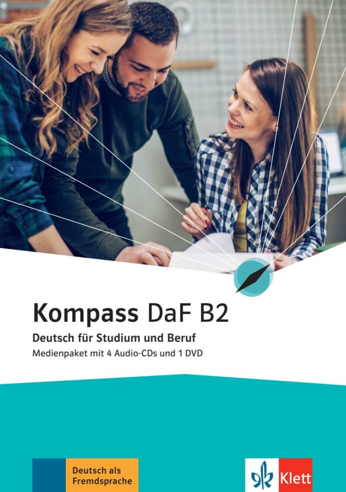 Vorderes Coverbild Kompass DaF B2. Medienpaket (4 Audio-CDs + 1 DVD)