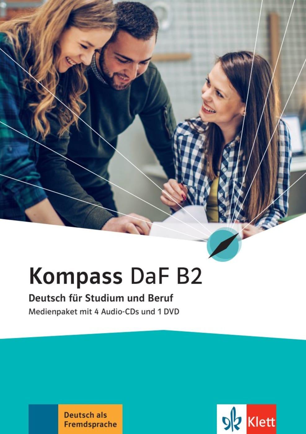 Vorderes Coverbild Kompass DaF B2. Medienpaket (4 Audio-CDs + 1 DVD)