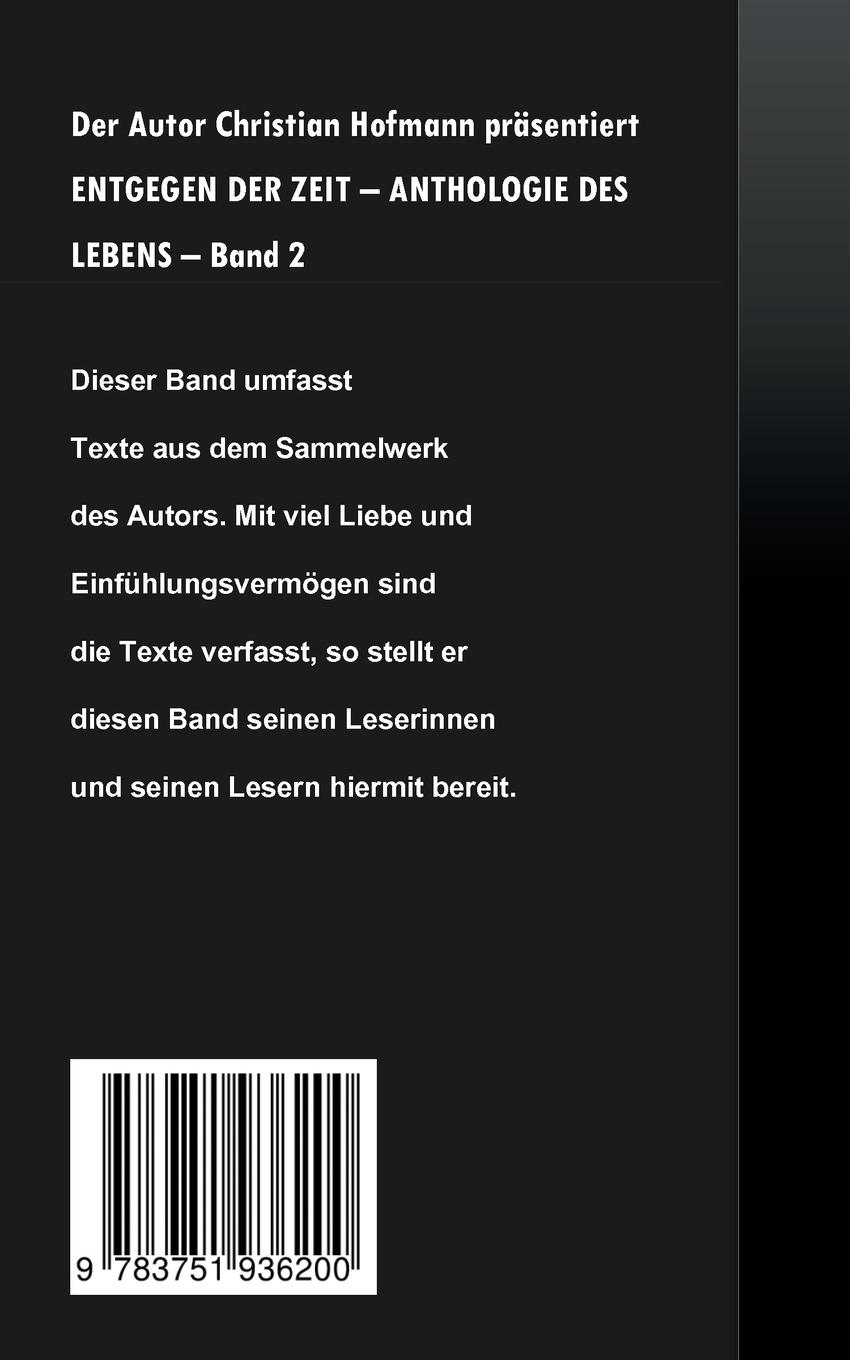Rückseitencover Anthologie des Lebens Band 2