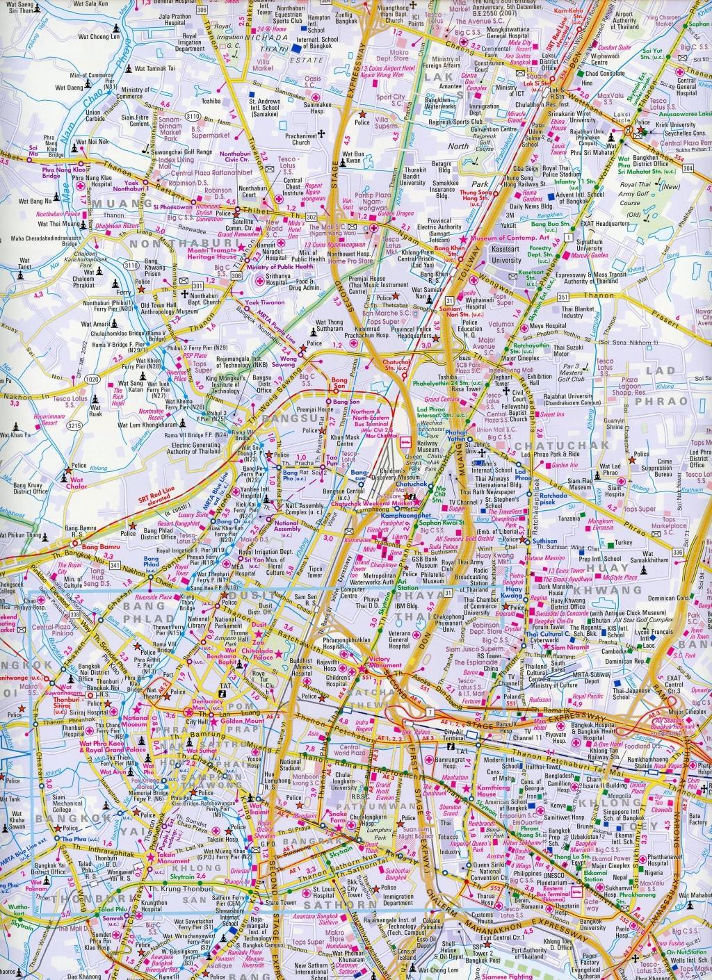 Beispielinhalt (Bild) Nelles Map Bangkok and Greater Bangkok