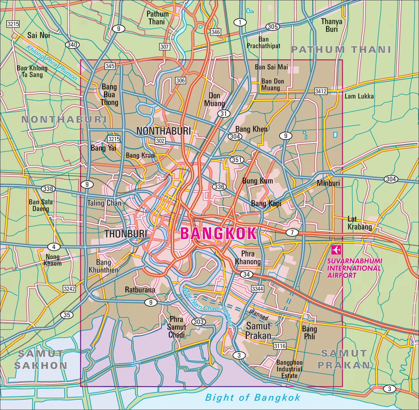 Rückseitencover Nelles Map Bangkok and Greater Bangkok