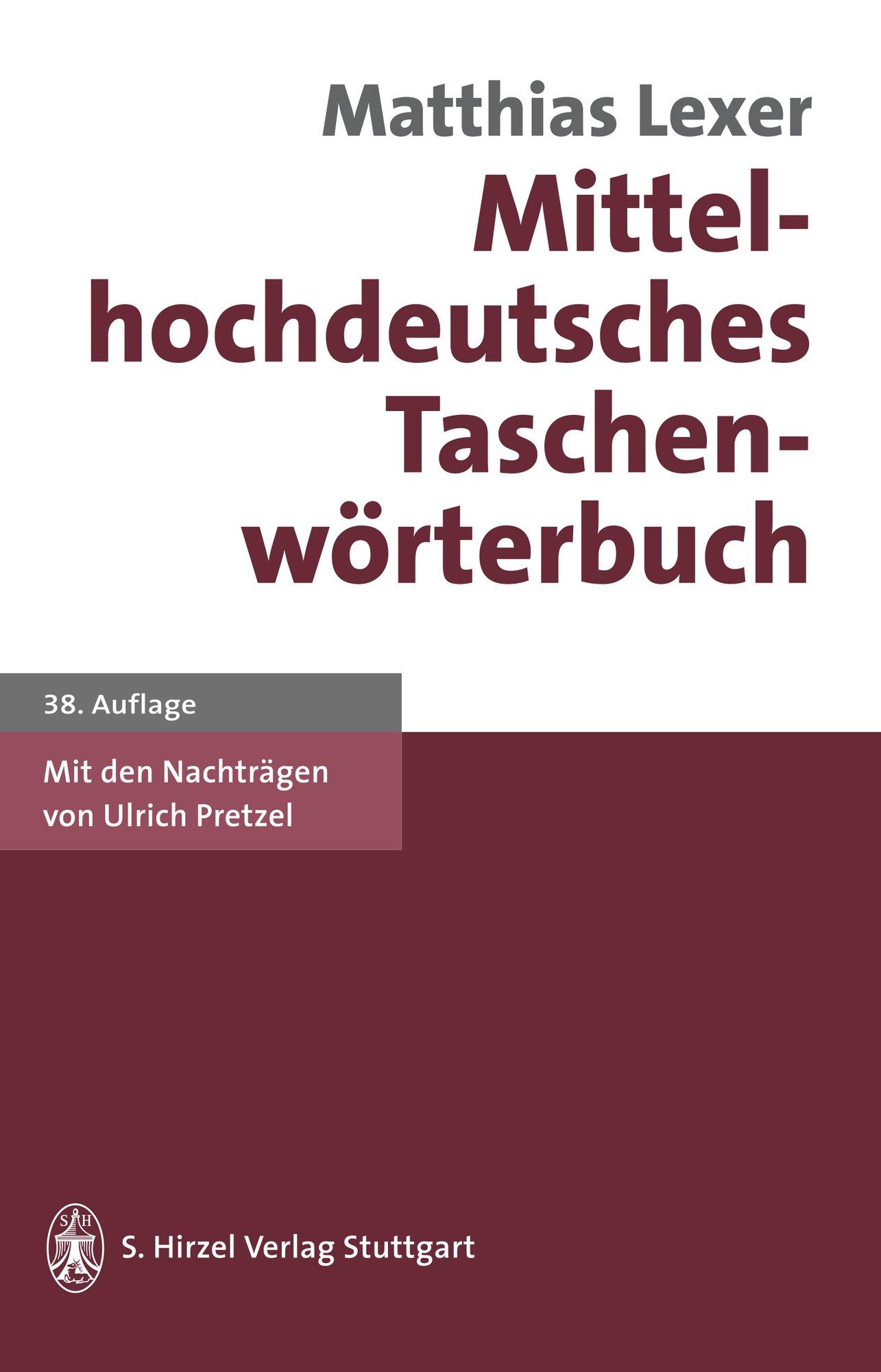 Vorderes Coverbild Mittelhochdeutsches Taschenwörterbuch