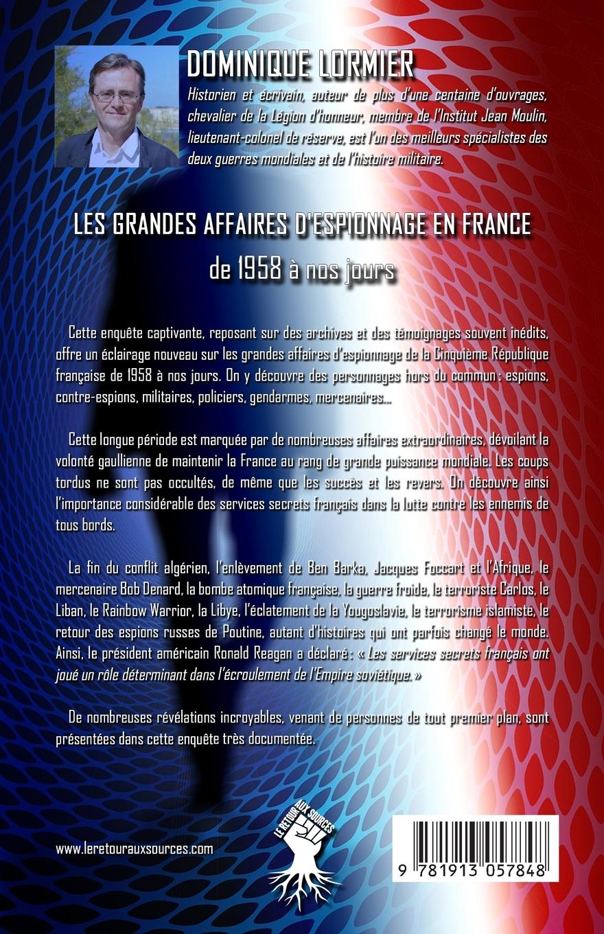 Rückseitencover Les grandes affaires d'espionnage en France